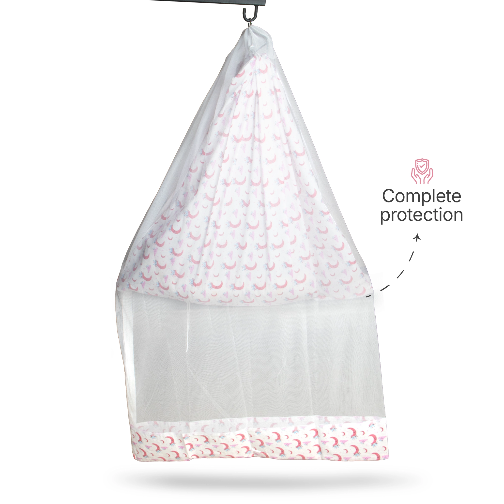 Premium Cotton Baby Hammock Cradle Cloth & Mosquito Net Combo Set (Breathable & Washable)