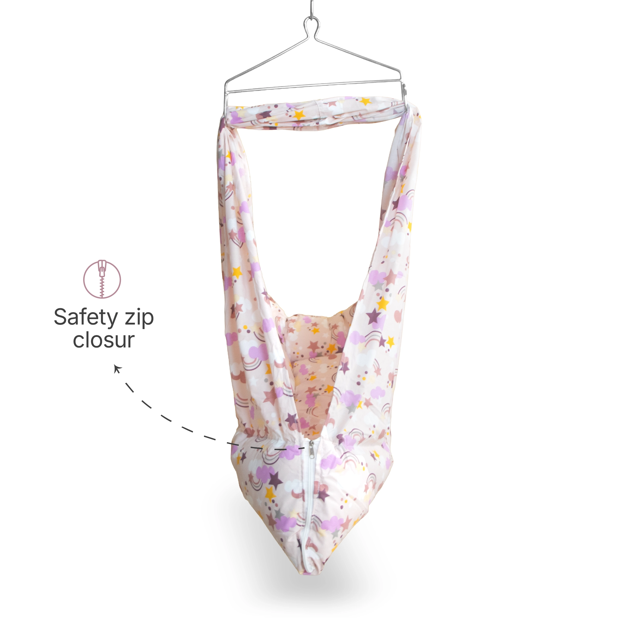Premium Baby Hammock Cradle Combo | Attached Bed & Protective Mosquito Net