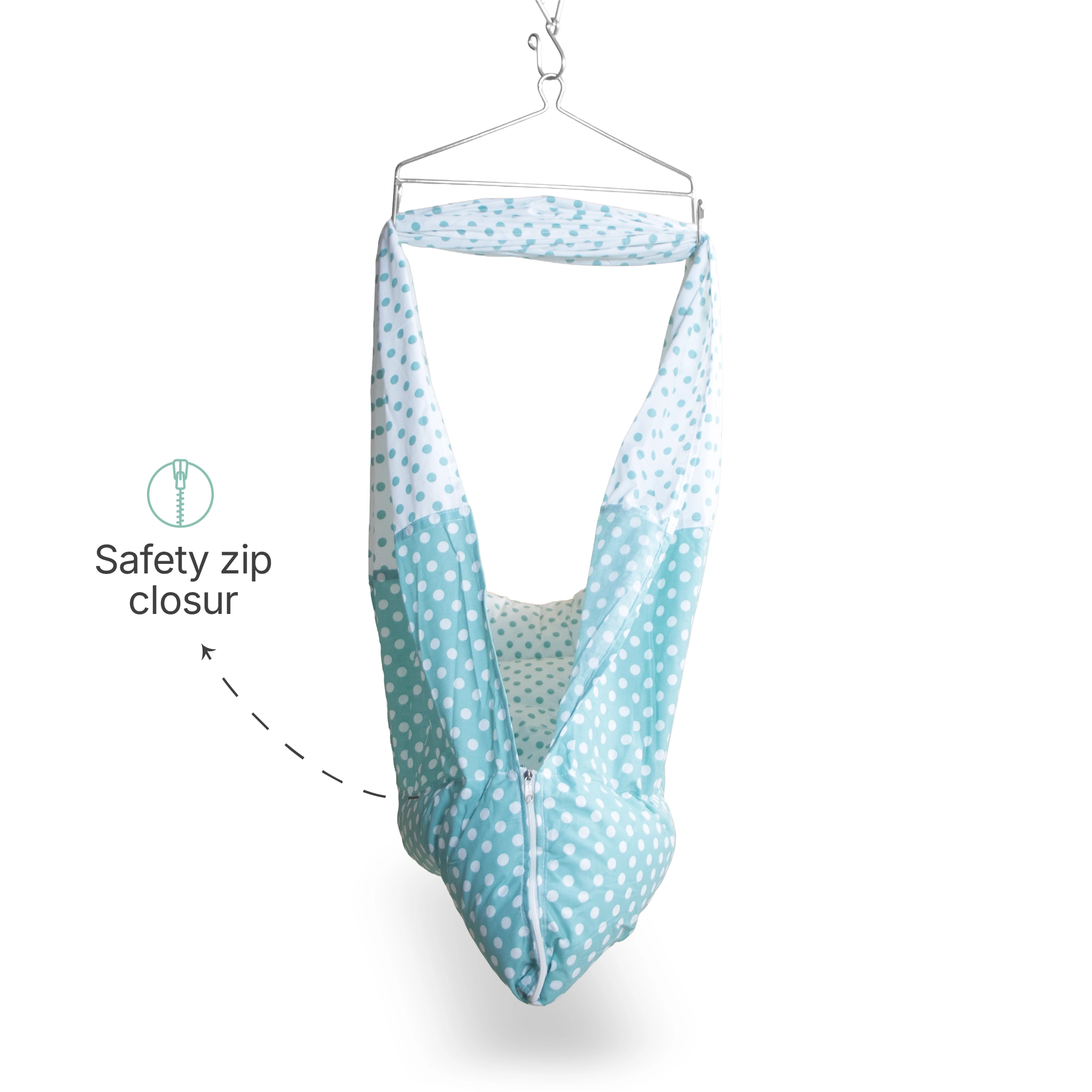 Premium Baby Hammock Cradle Combo | Attached Bed & Protective Mosquito Net