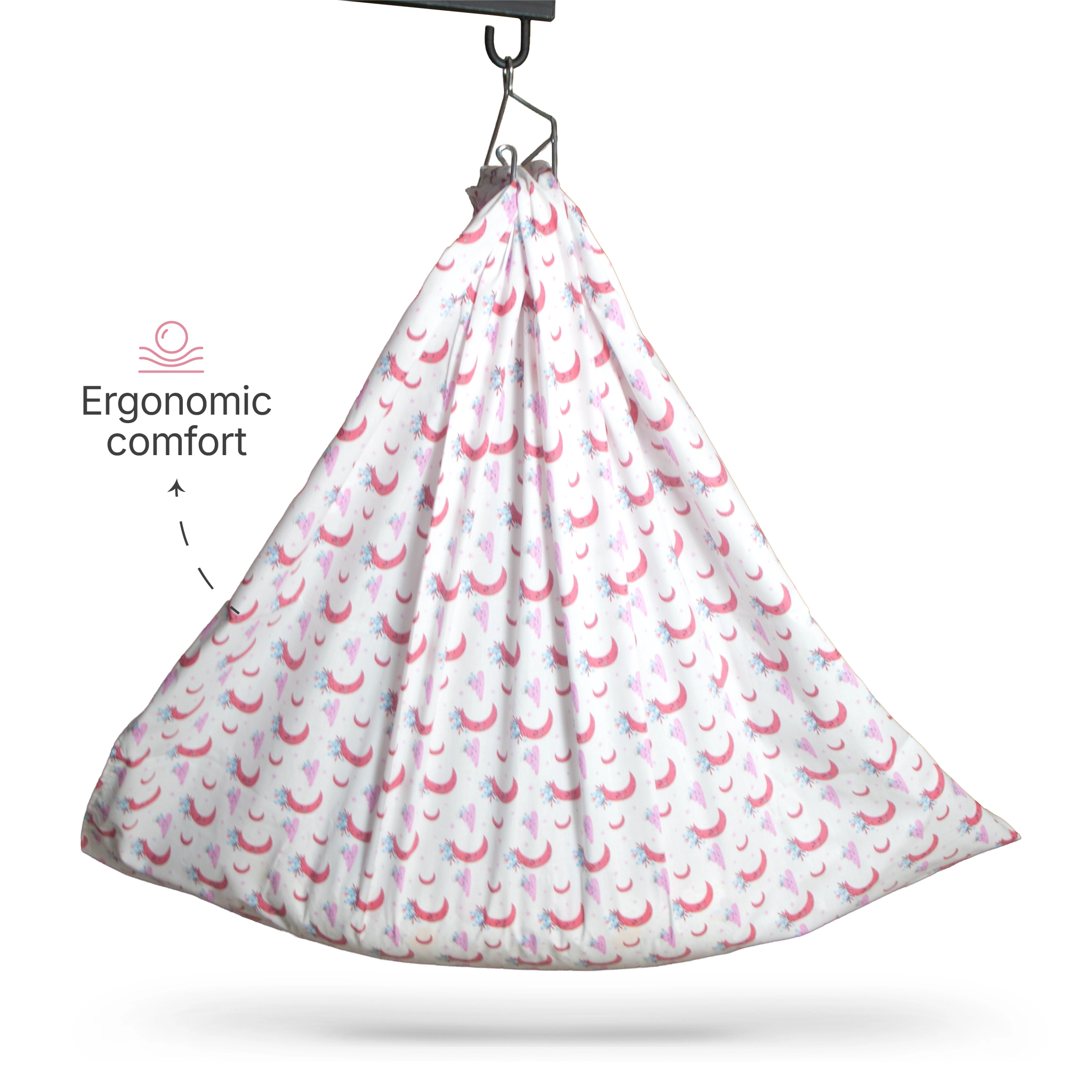 Premium Cotton Baby Hammock Cradle Cloth & Mosquito Net Combo Set (Breathable & Washable)