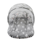 Kids Boon Premium Baby Mosquito Net Bed Set with Pillows | Portable Newborn Sleep Essential