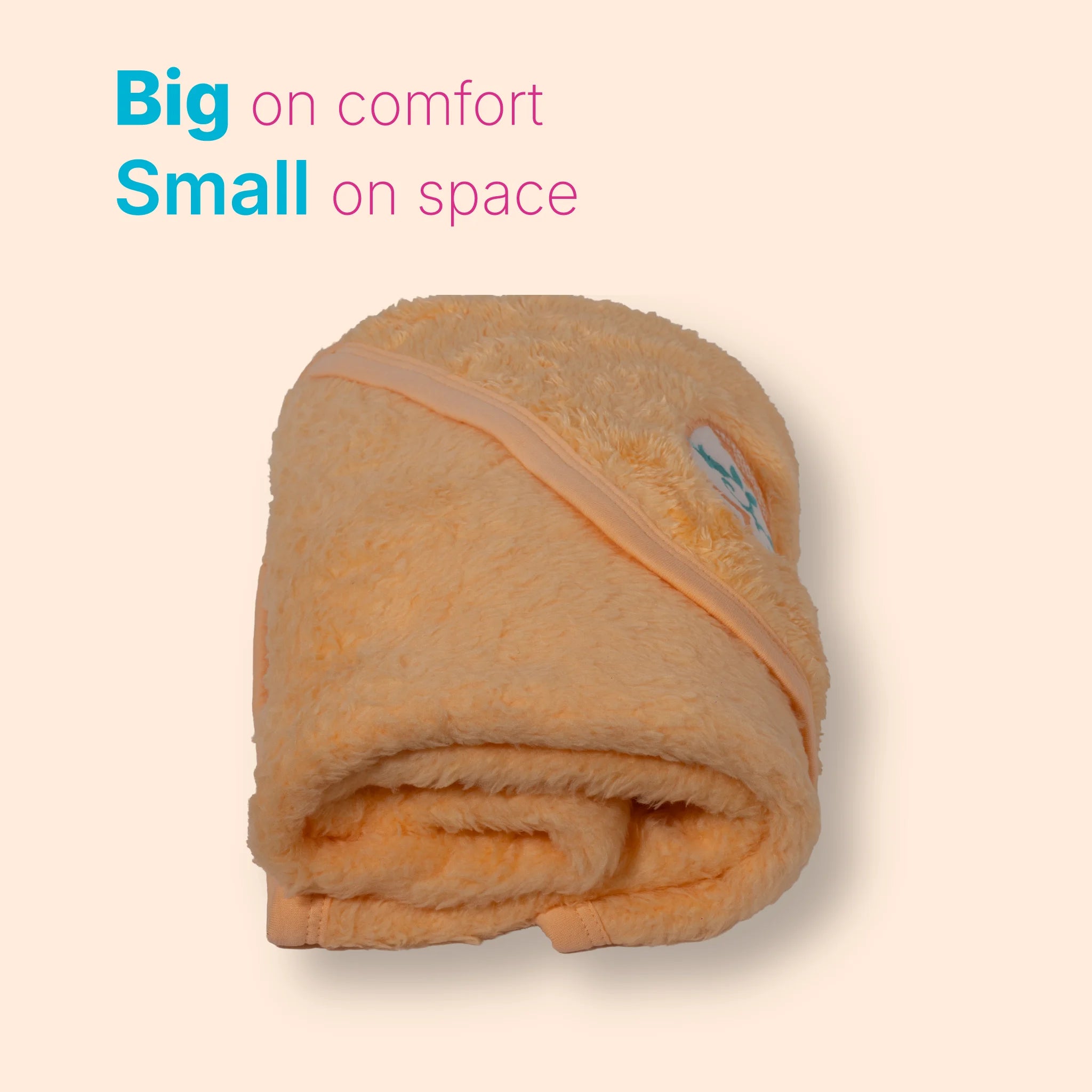 Baby Hooded Blanket - Plain- Orange