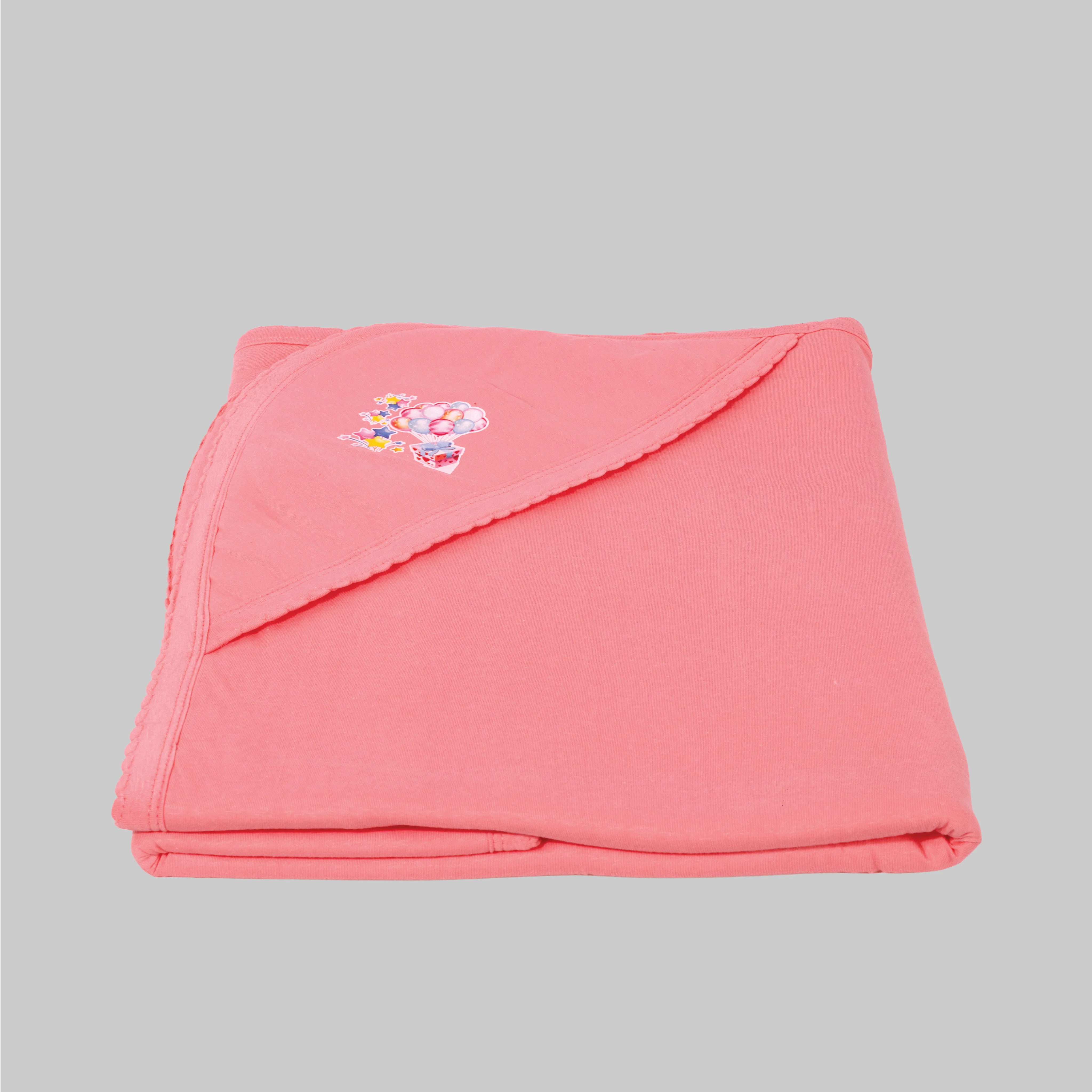 Premium Polar Fleece Hooded Baby Blanket (80x80 cm) – Swaddle Wrapper