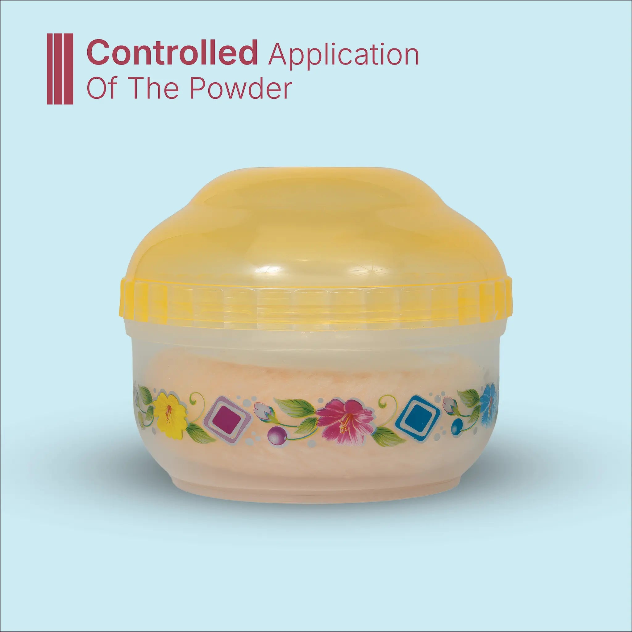 Premium Baby Powder Puff Box with Soft Fur Applicator (Safe & Sterile)