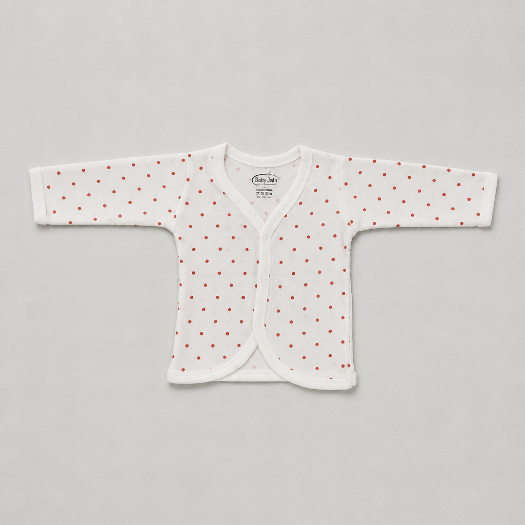 Unisex Baby 100% Pure Cotton Full Sleeve Front Open Jhabla Set (Pack of 10) - Size S (1 to 3 Months)