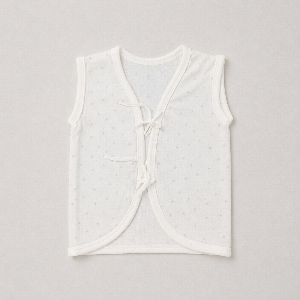 Unisex Baby 100% Pure Cotton Sleeveless Jhabla Vests (Pack of 10, Size: 1-3 Months)