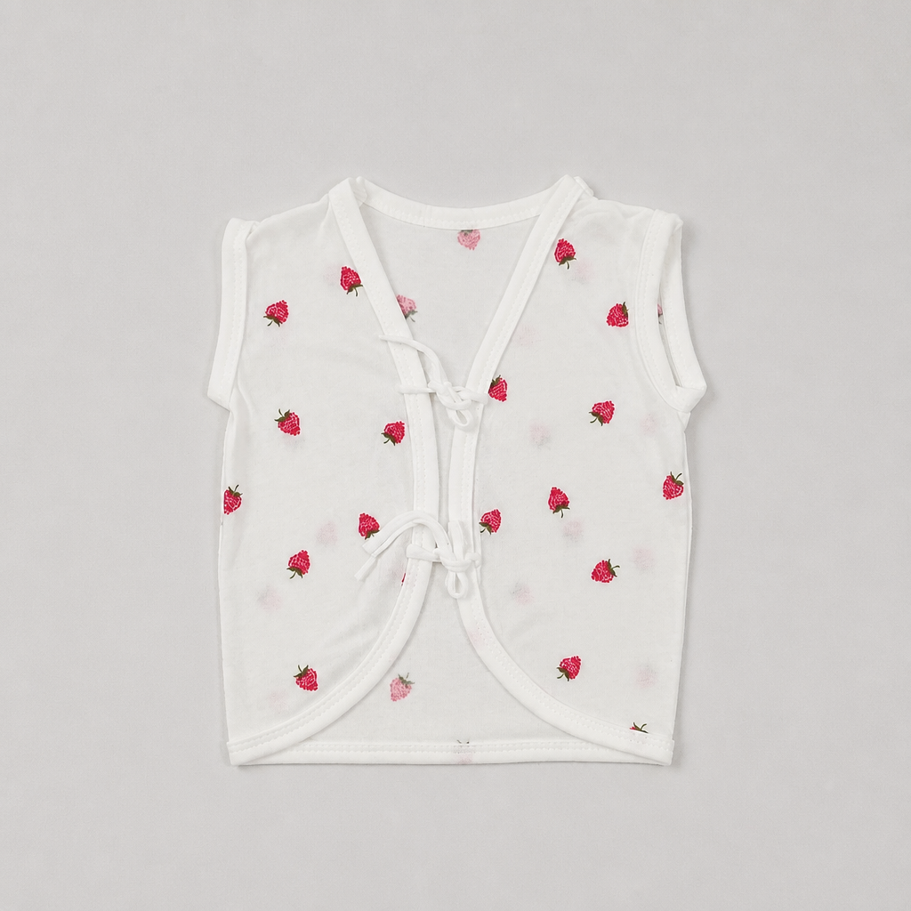 Unisex Baby 100% Pure Cotton Sleeveless Jhabla Vests (Pack of 10, Size: 1-3 Months)