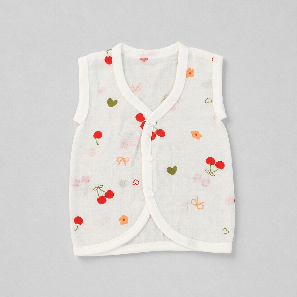 Unisex Baby 100% Pure Cotton Sleeveless Jhabla Vests – Pack of 10 (1 to 3 Months, Size S)
