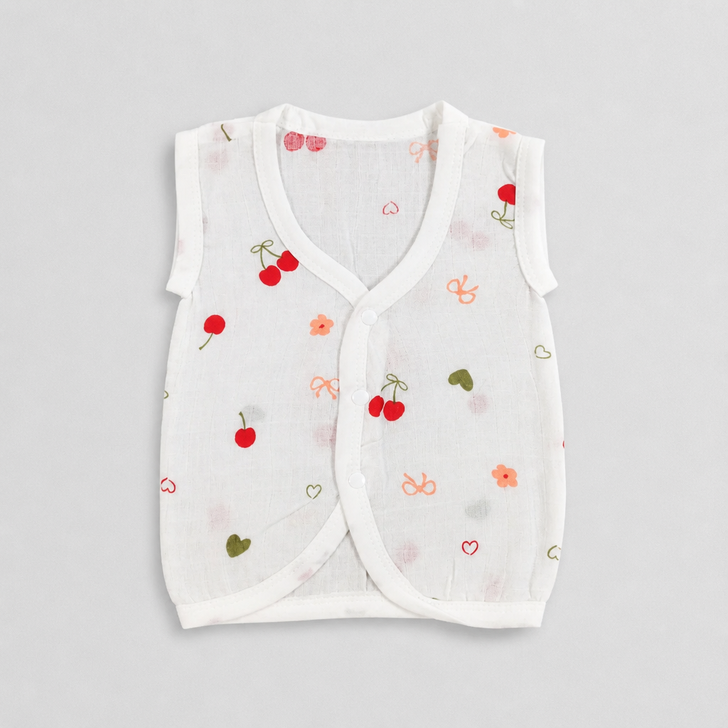 Unisex Baby 100% Pure Cotton Sleeveless Jhabla Vests – Pack of 10 (1 to 3 Months, Size S)