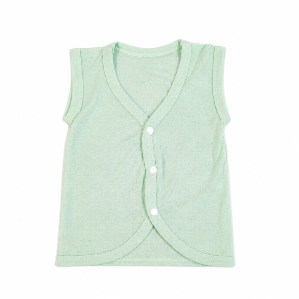 Unisex Baby 100% Pure Cotton Sleeveless Jhabla Vests – Pack of 5 (1 to 3 Months)