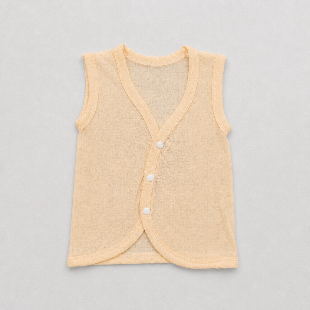 Unisex Baby 100% Pure Cotton Sleeveless Jhabla Vests – Pack of 5 (1 to 3 Months)