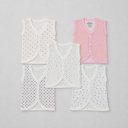 Unisex Pure Cotton Sleeveless Baby Jhabla Vests - Pack of 5 (1-3 Months)