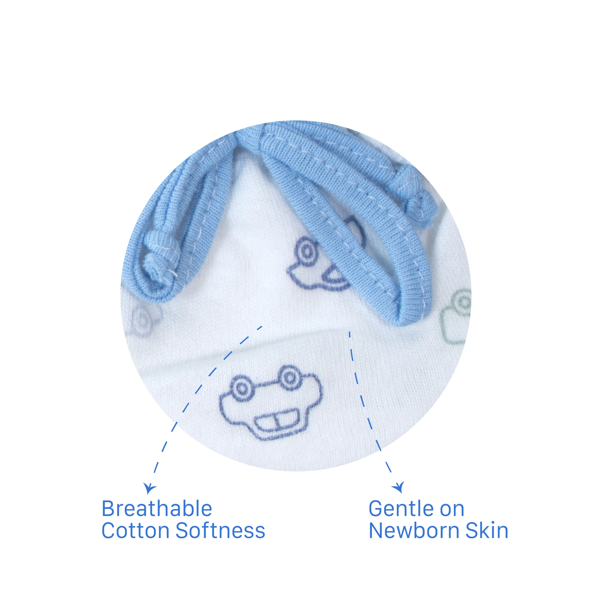 Ultra-Soft Cotton Baby Mittens Set | Adjustable Drawstring Anti-Scratch Mittens for Newborns (3-Pair Pack)
