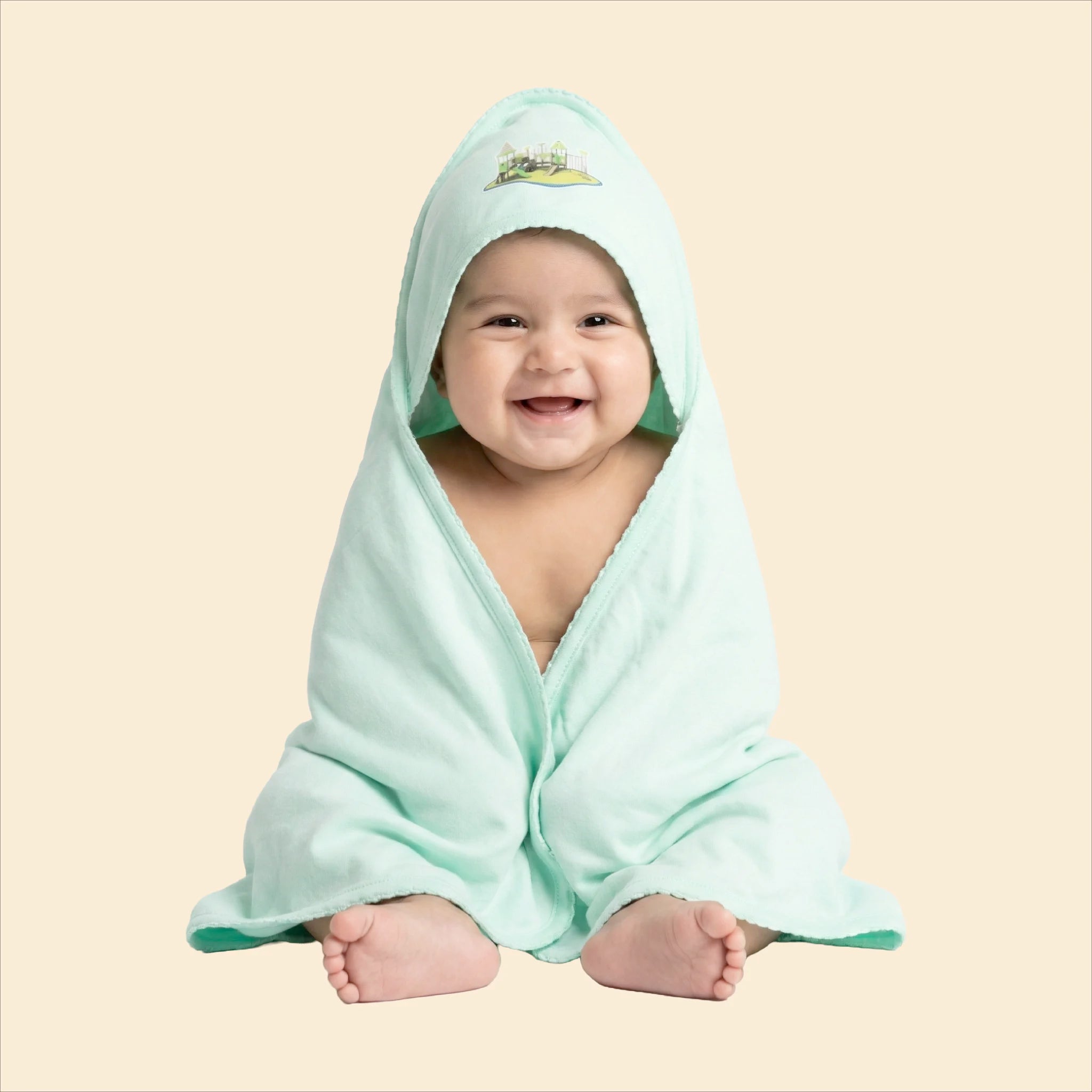 Premium Polar Fleece Hooded Baby Blanket (80x80 cm) – Swaddle Wrapper