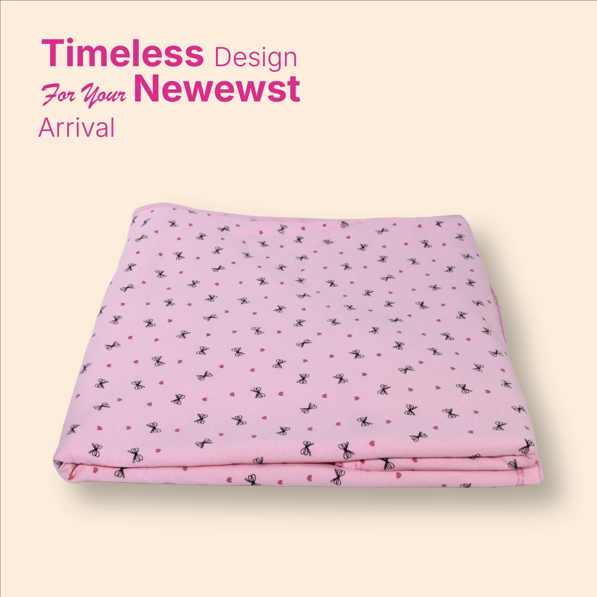 Polar Fleece Hooded Baby Blanket – Soft All-Weather Newborn Wrapper (0-12 Months, 80x80 cm)