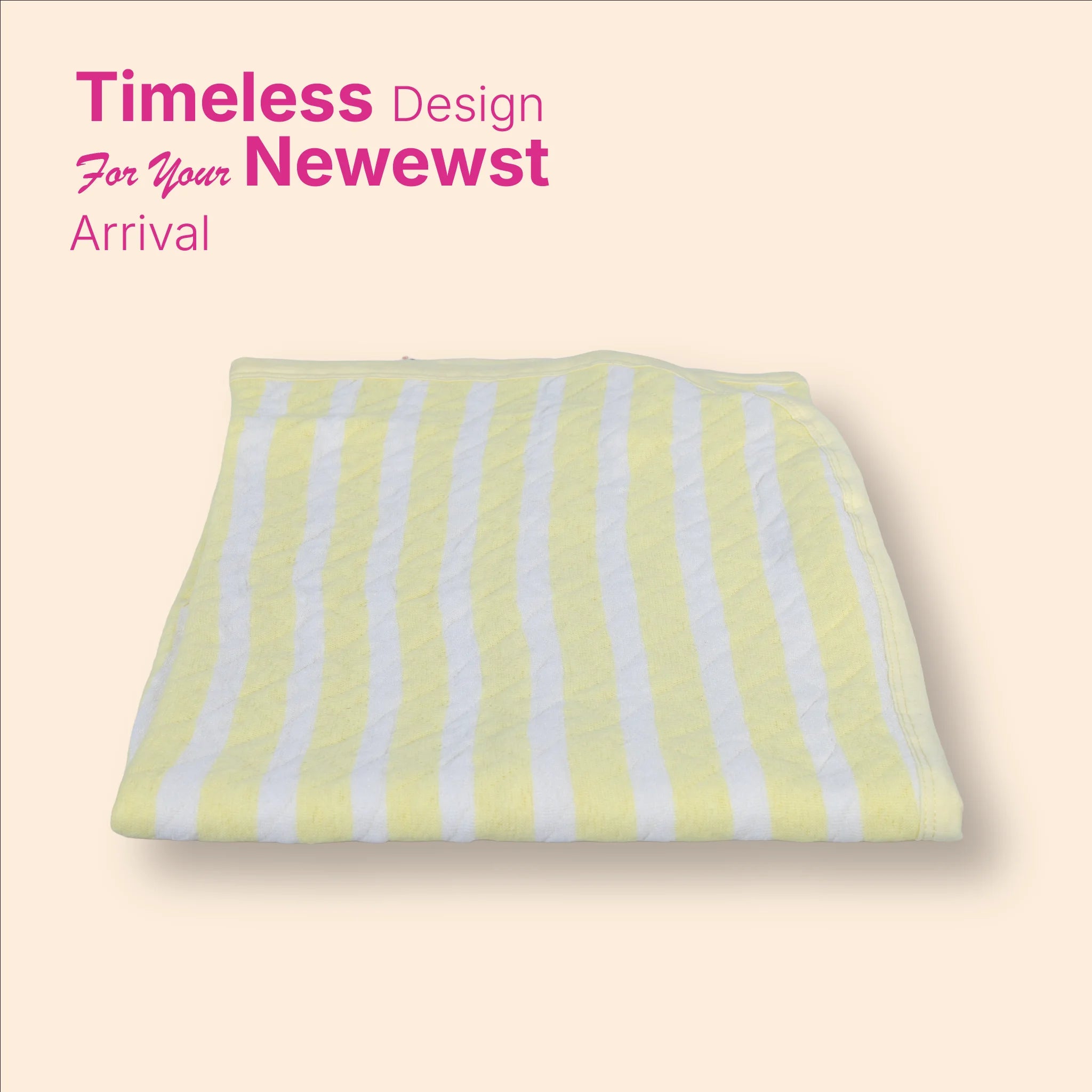 Premium Jacquard Baby Hooded Blanket – Mint Blue & White Stripes (80x80 cm) for Newborns & Infants