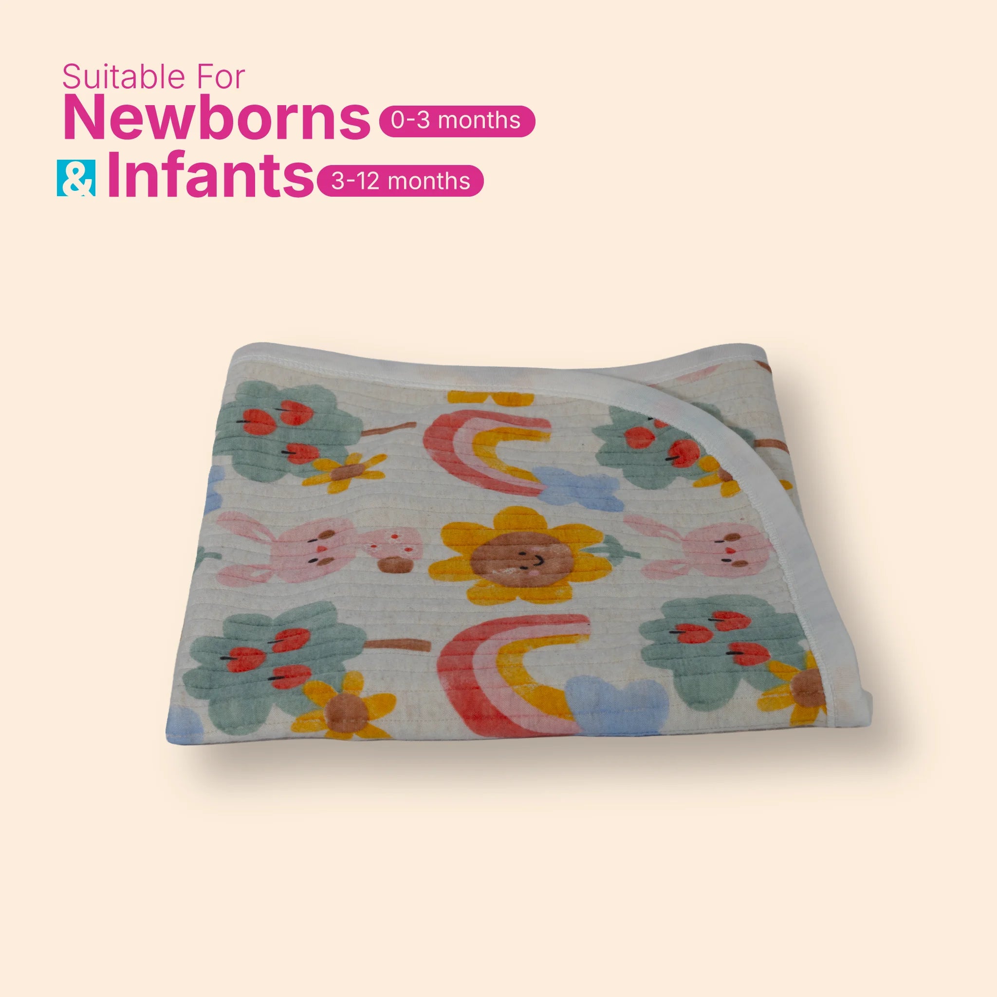 Premium Jacquard Baby Hooded Blanket –  (80x80 cm) for Newborns & Infants