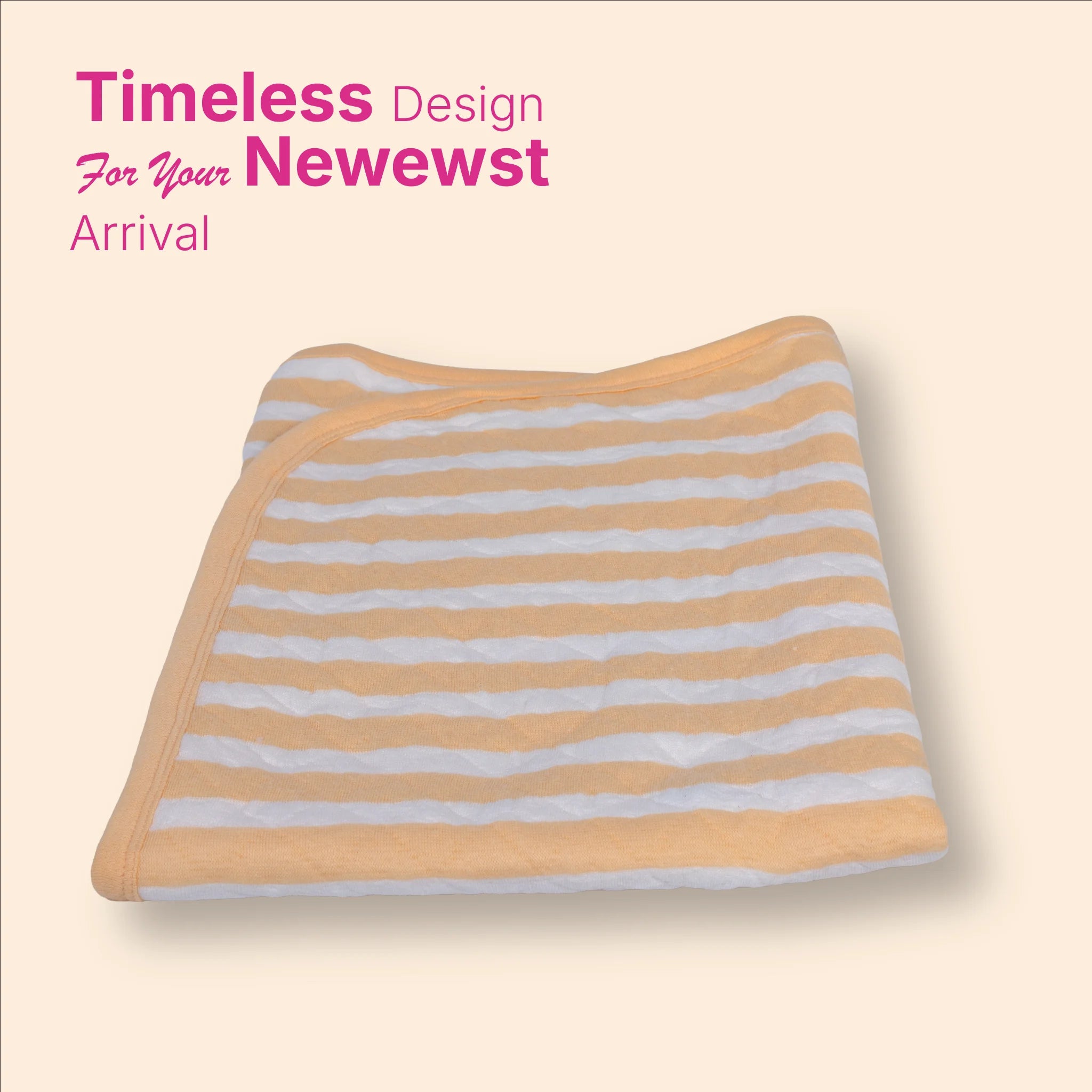 Premium Jacquard Baby Hooded Blanket – Mint Blue & White Stripes (80x80 cm) for Newborns & Infants