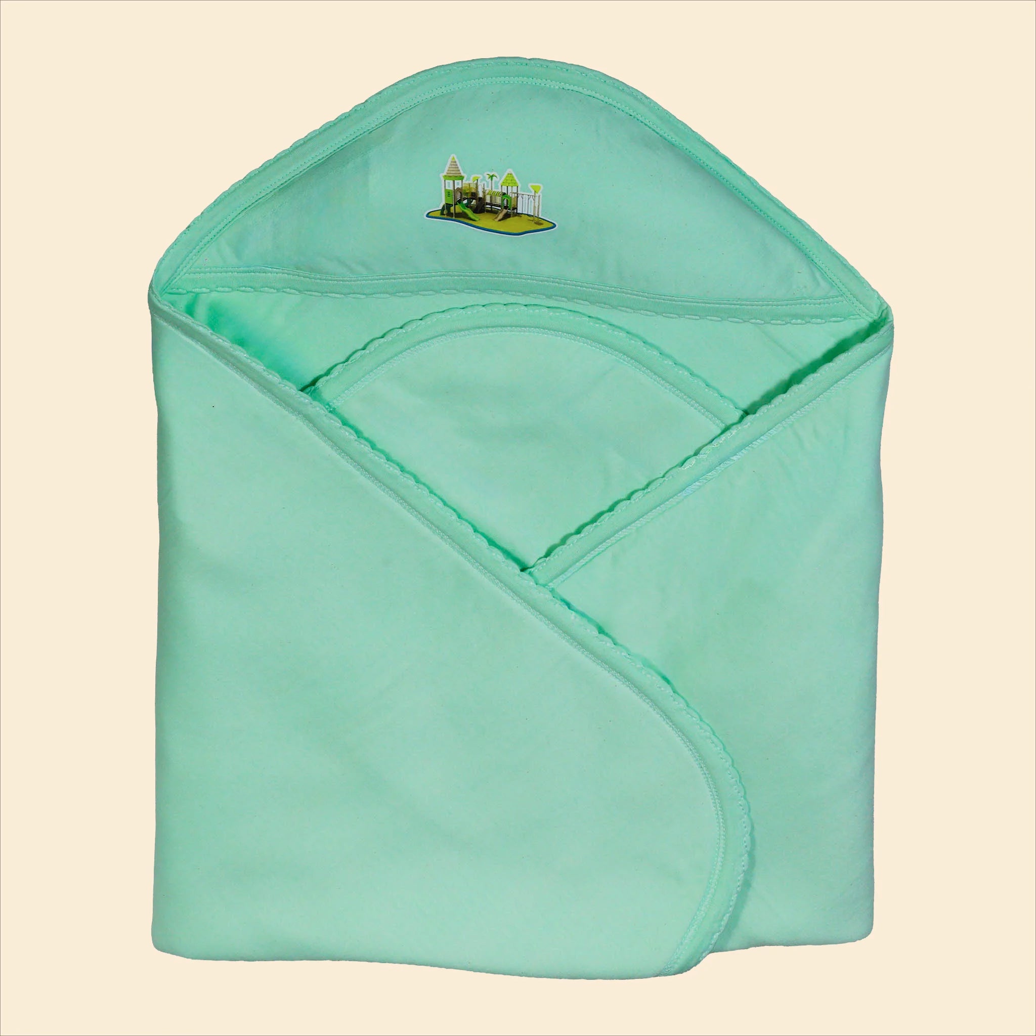 Premium Polar Fleece Hooded Baby Blanket (80x80 cm) – Swaddle Wrapper