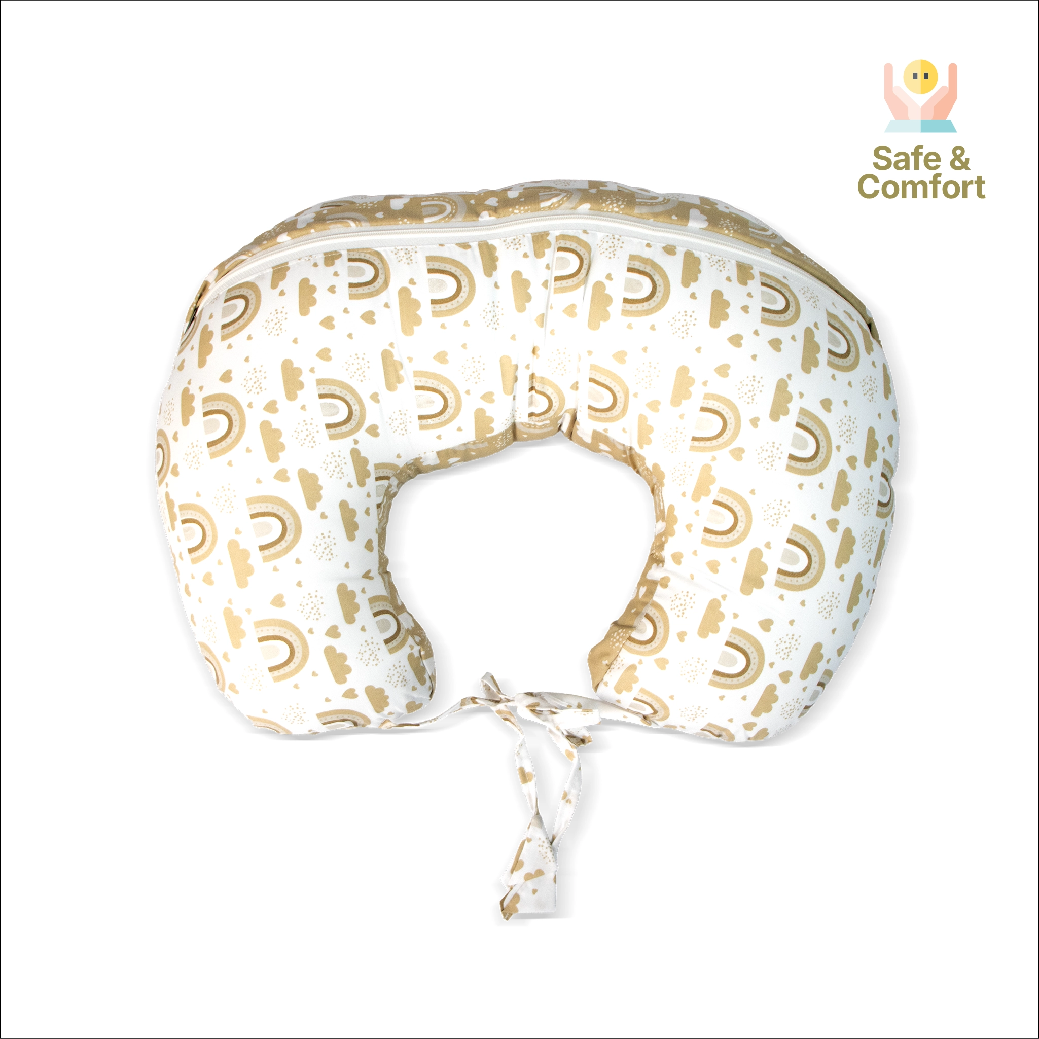 Ergonomic Multipurpose Baby Feeding & Nursing Pillow with Security Tie-Sling