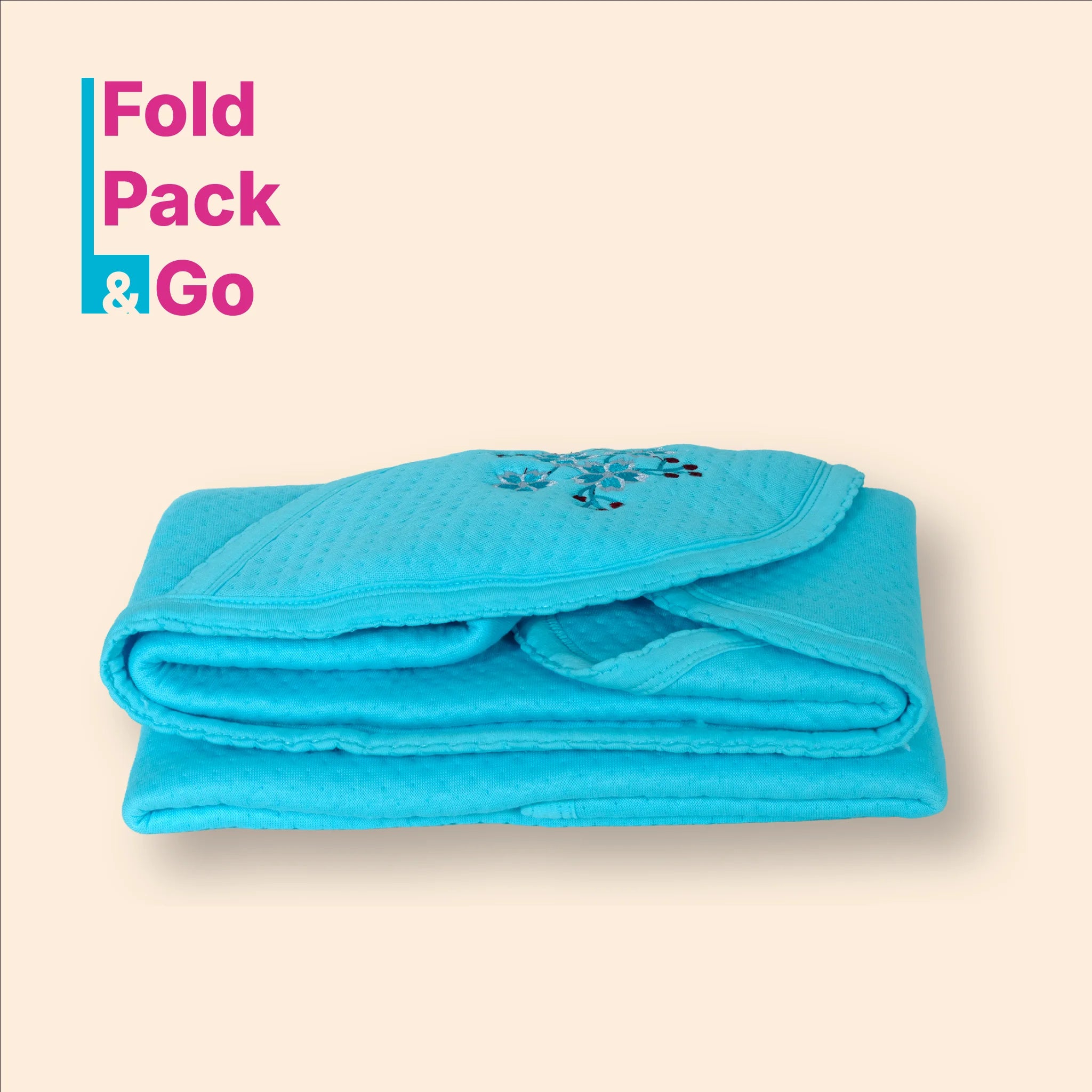 Premium Jacquard Baby Hooded Blanket-(80x80 cm) for Newborns & Infants