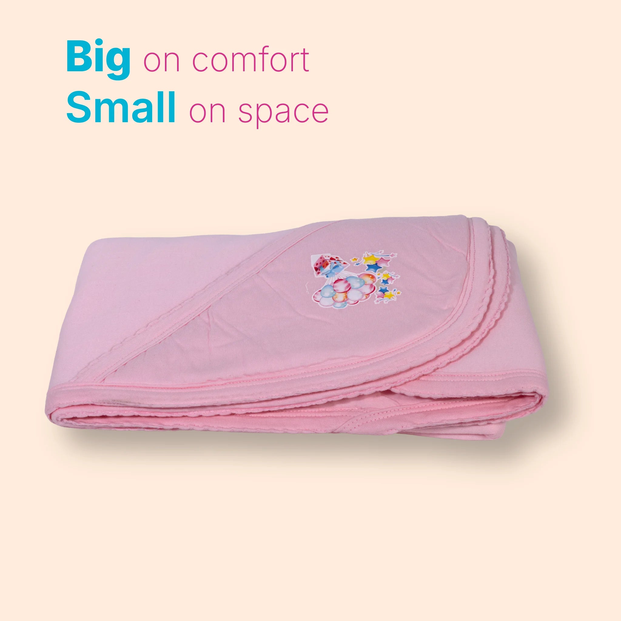 Premium Polar Fleece Hooded Baby Blanket (80x80 cm) – Swaddle Wrapper