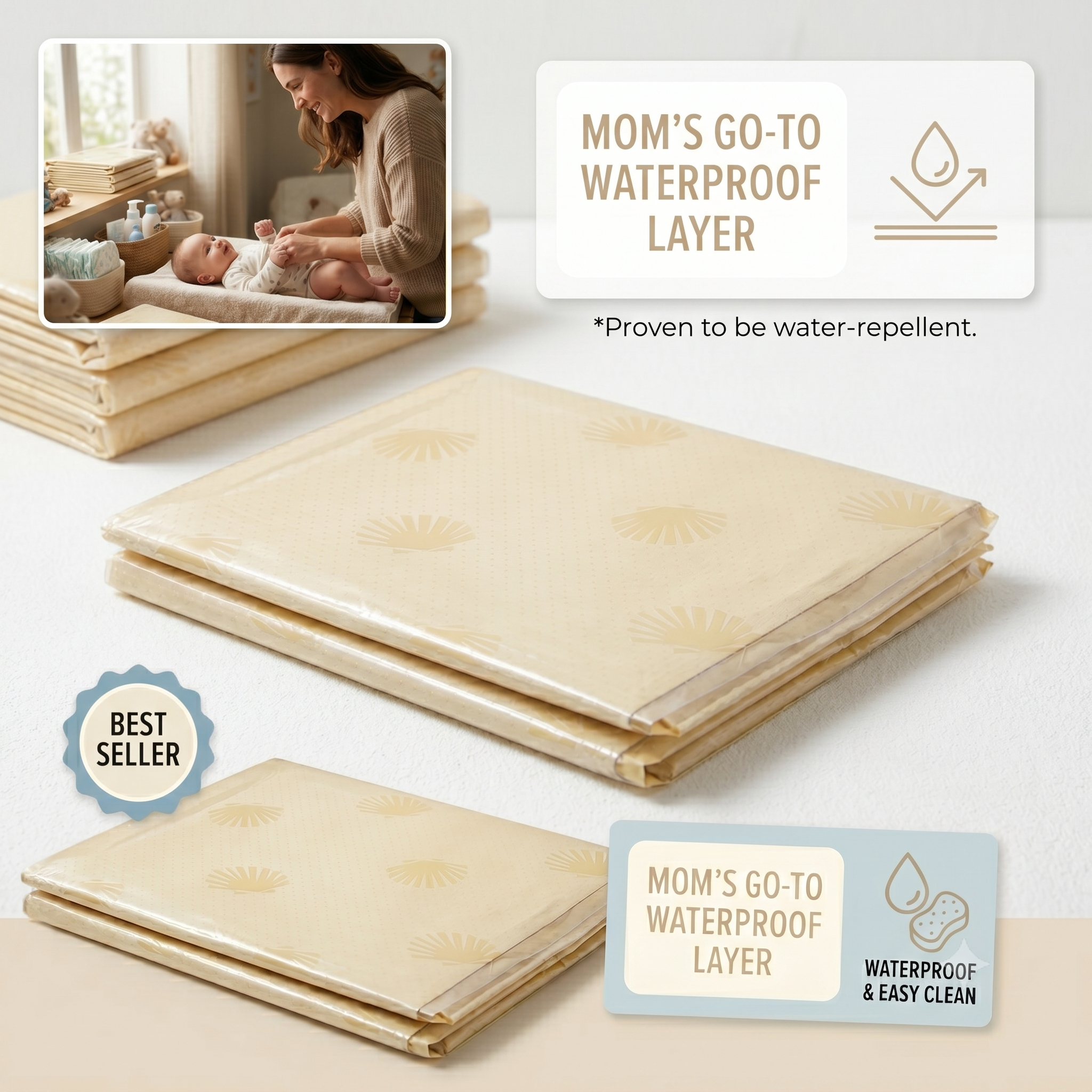 Kids Boon Waterproof PVC Baby Bed Protector Sheet (90 cm x 135 cm)