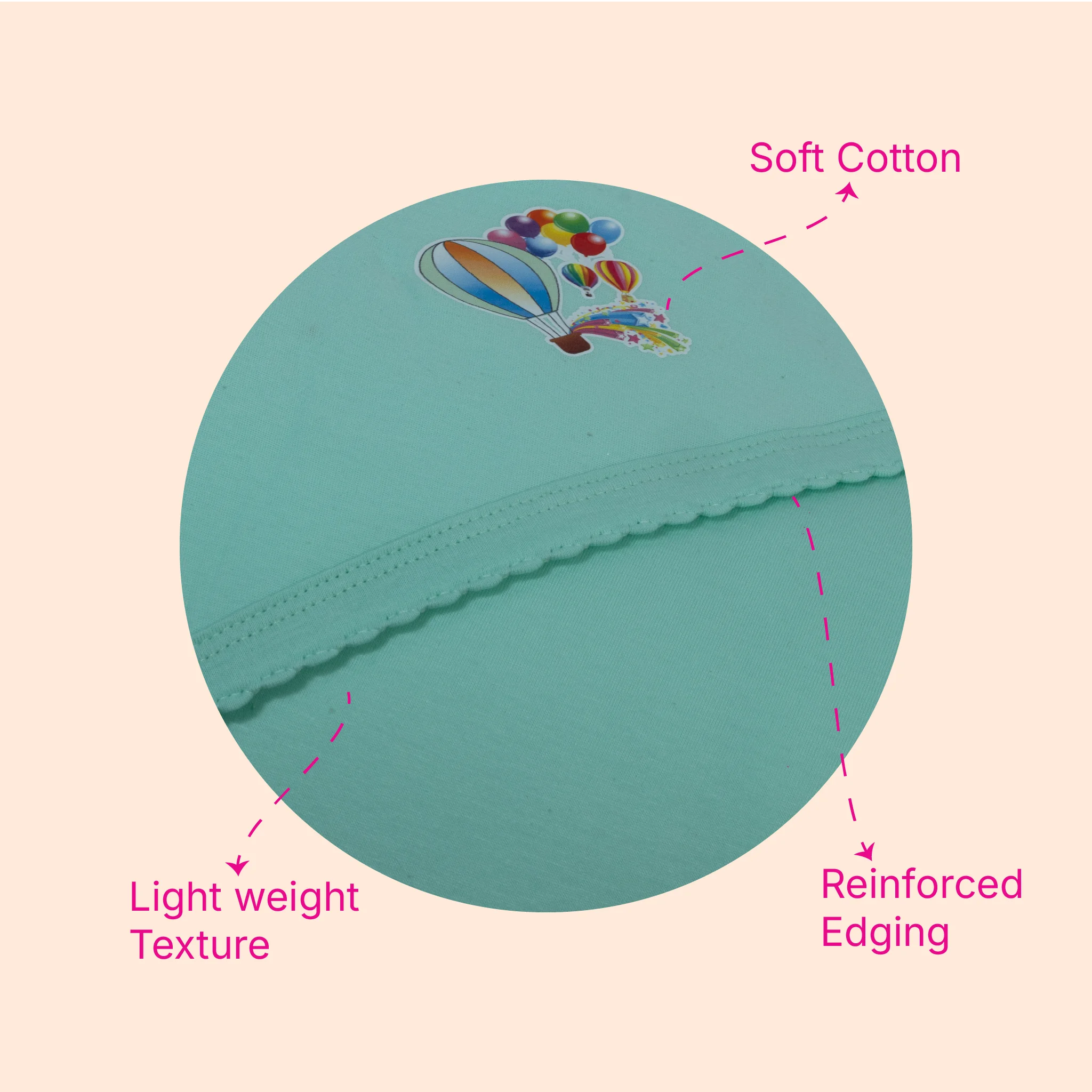 Premium Polar Fleece Hooded Baby Blanket (80x80 cm) – Swaddle Wrapper
