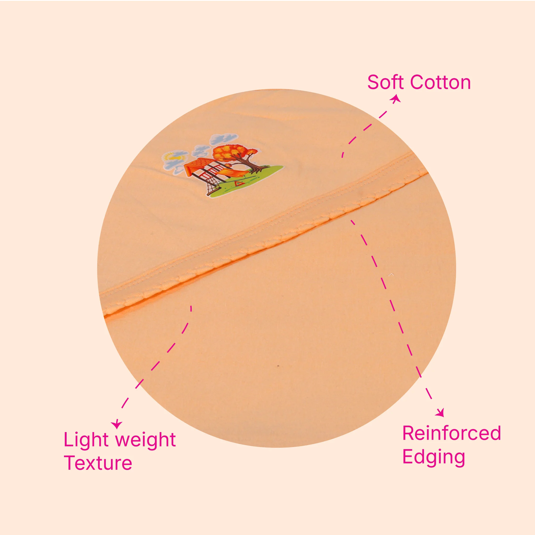 Premium Polar Fleece Hooded Baby Blanket (80x80 cm) – Swaddle Wrapper