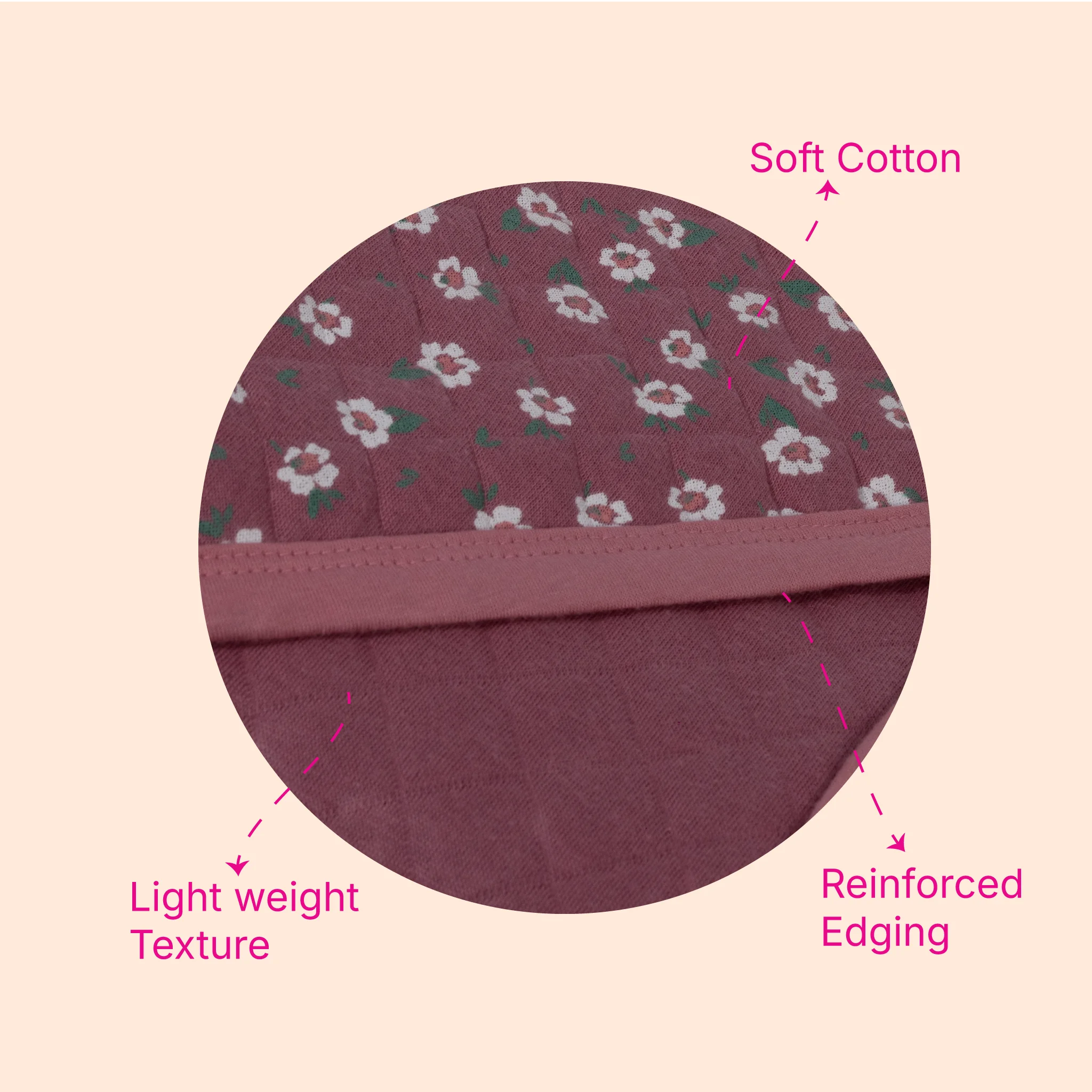 Premium Jacquard Baby Hooded Blanket –  (80x80 cm) for Newborns & Infants