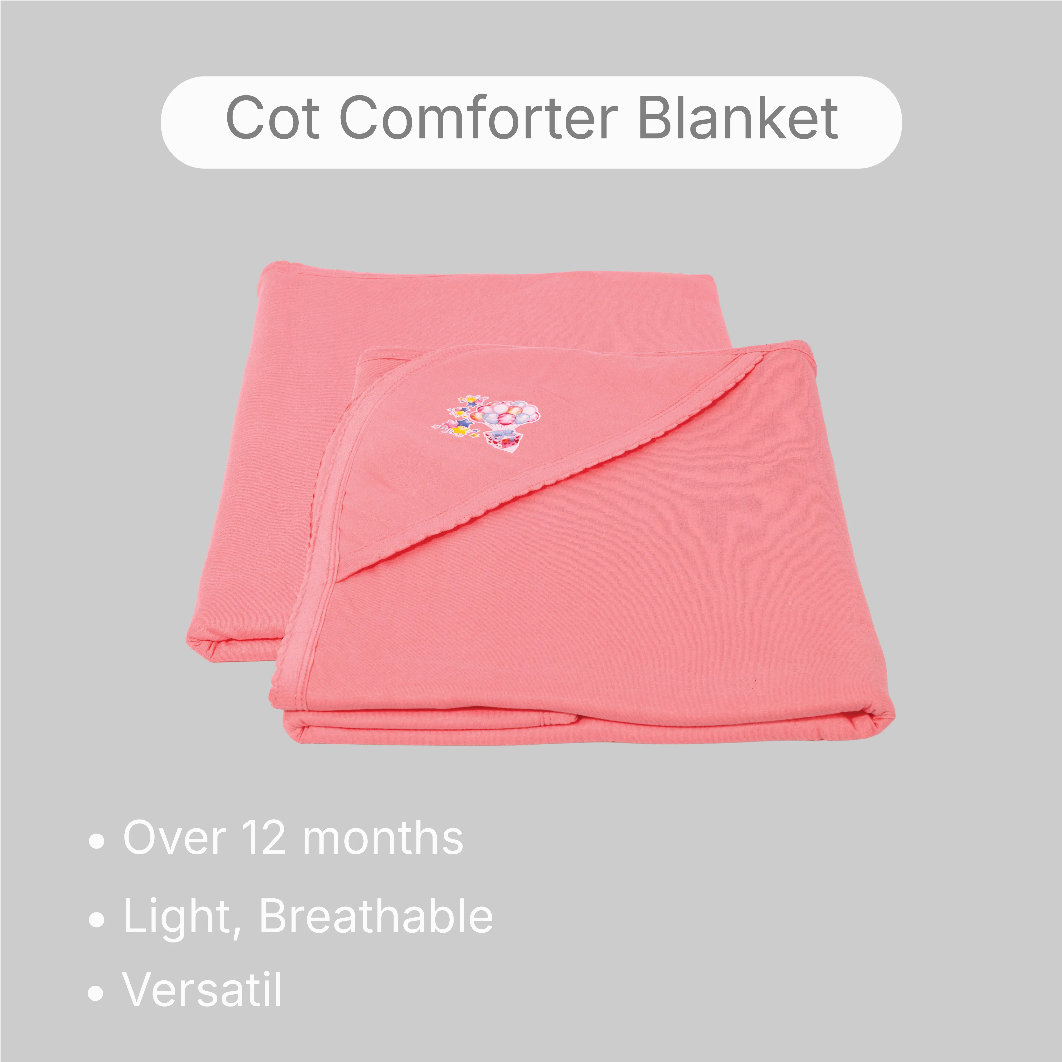 Premium Polar Fleece Hooded Baby Blanket (80x80 cm) – Swaddle Wrapper