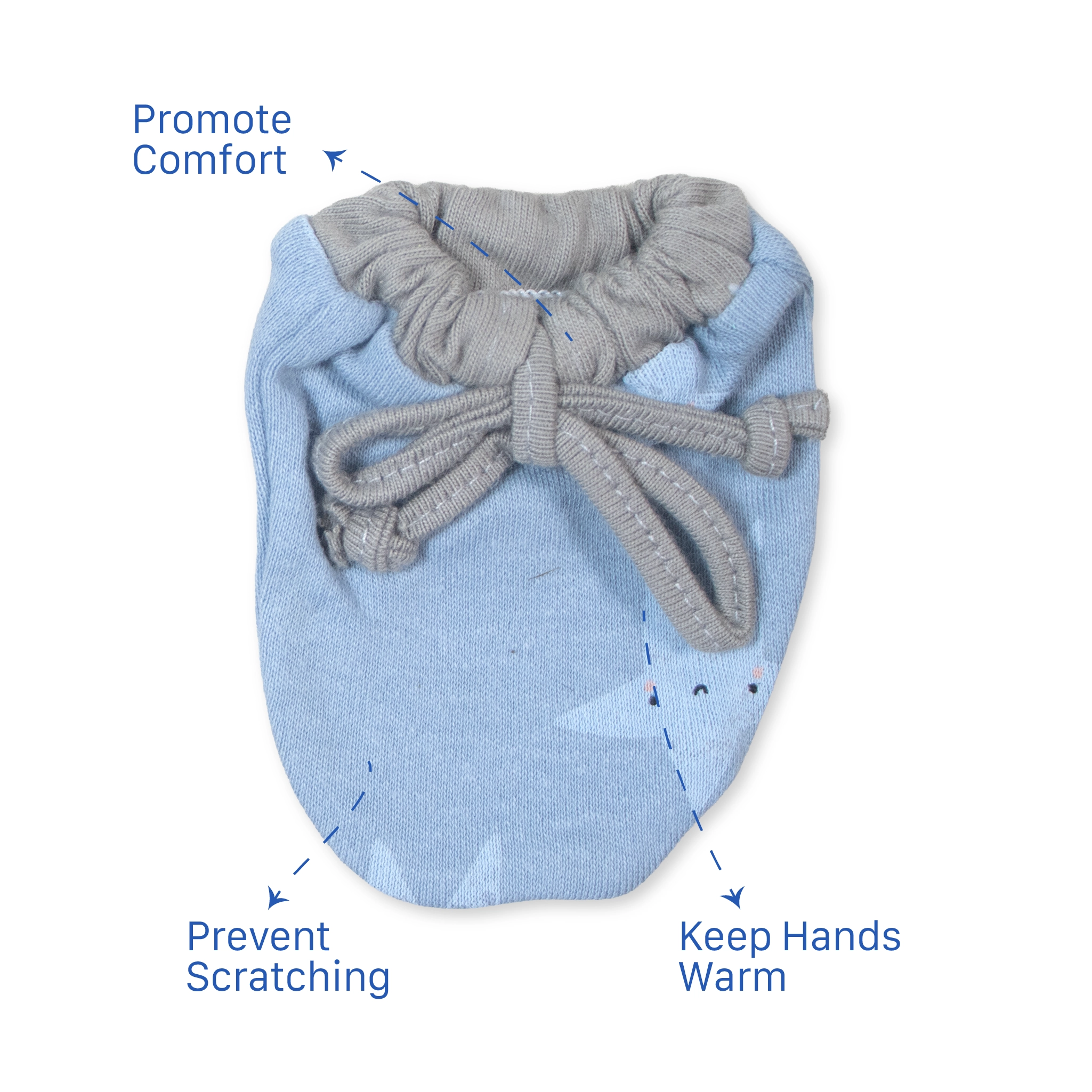 Ultra-Soft 100% Cotton Baby Mittens Set | Anti-Scratch Newborn Mittens (2-Pair Pack)