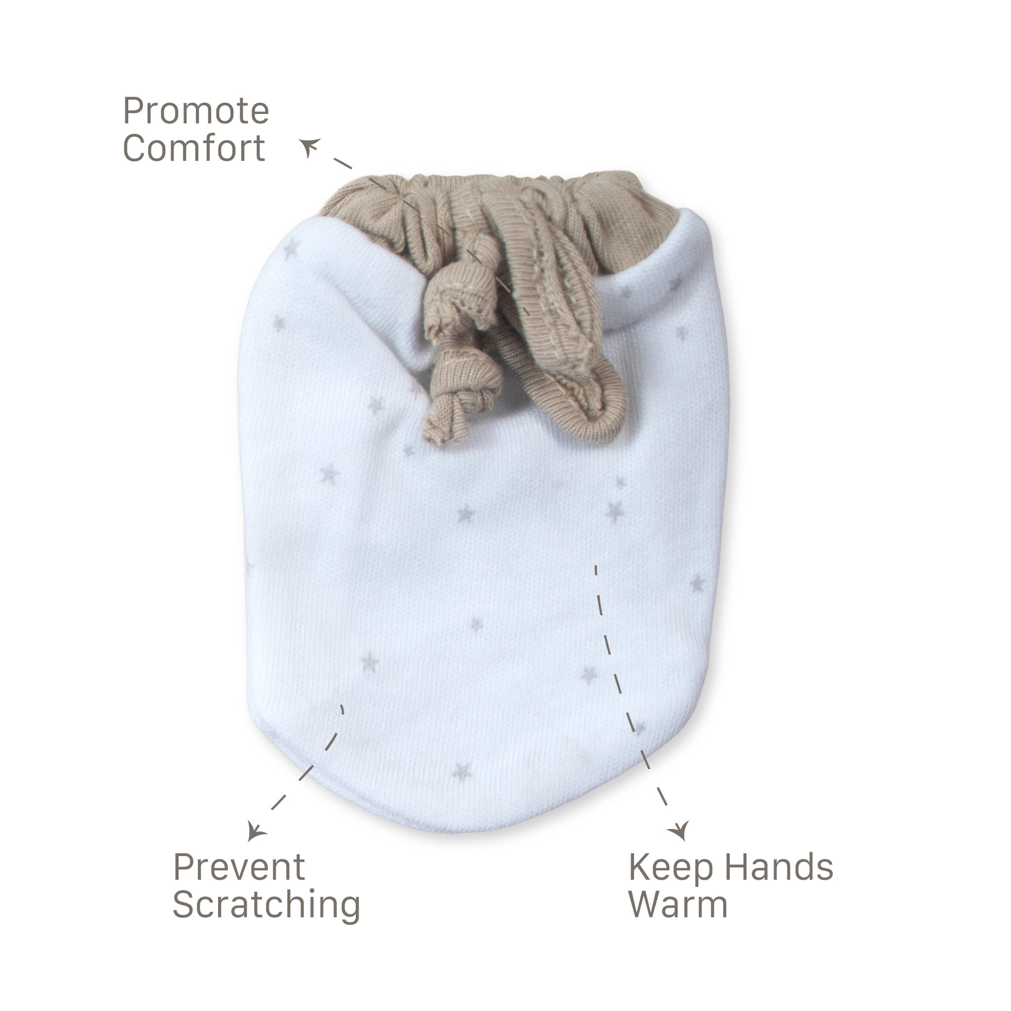 Ultra-Soft 100% Cotton Baby Mittens Set | Anti-Scratch Newborn Mittens (2-Pair Pack)