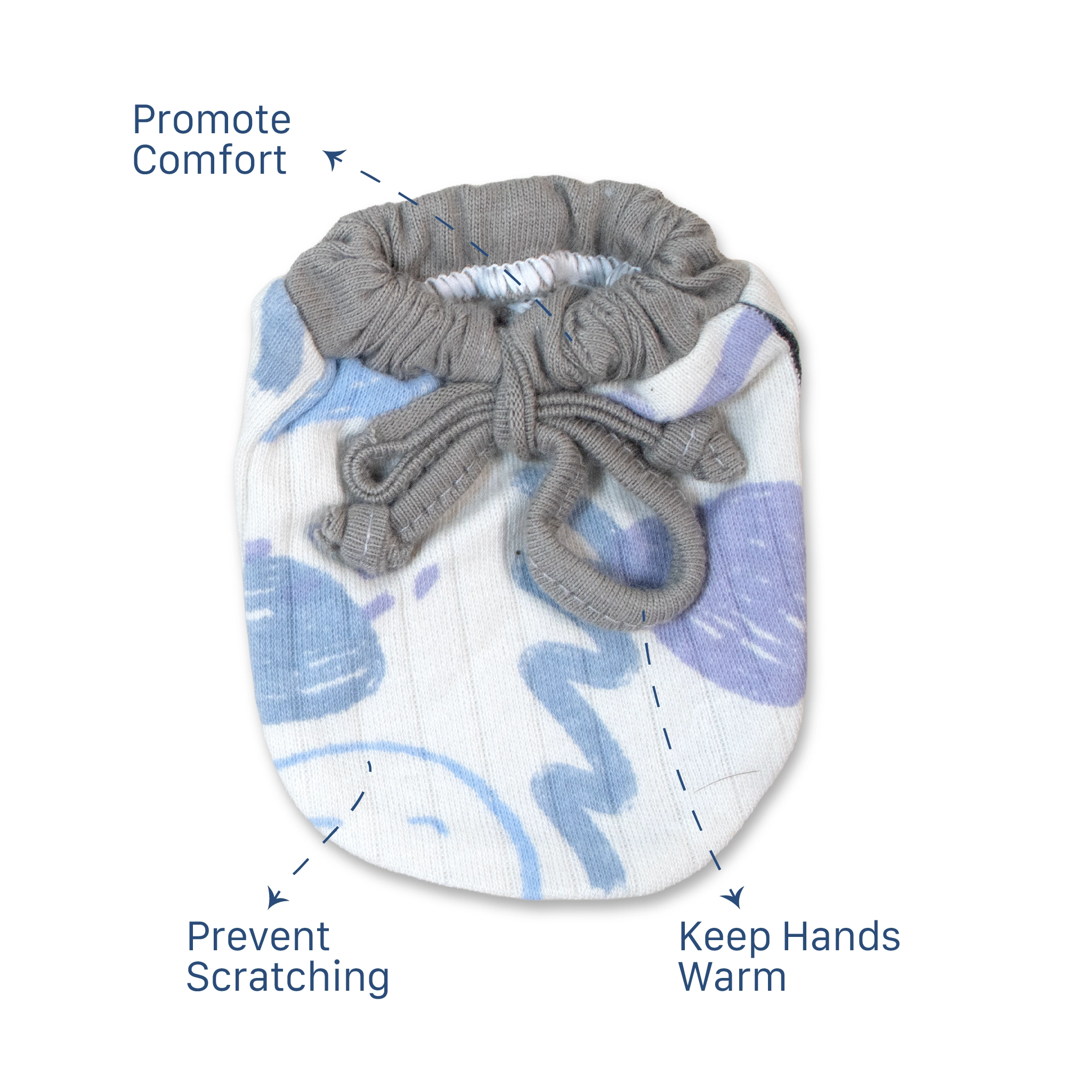 Ultra-Soft 100% Cotton Baby Mittens Set | Anti-Scratch Newborn Mittens (2-Pair Pack)