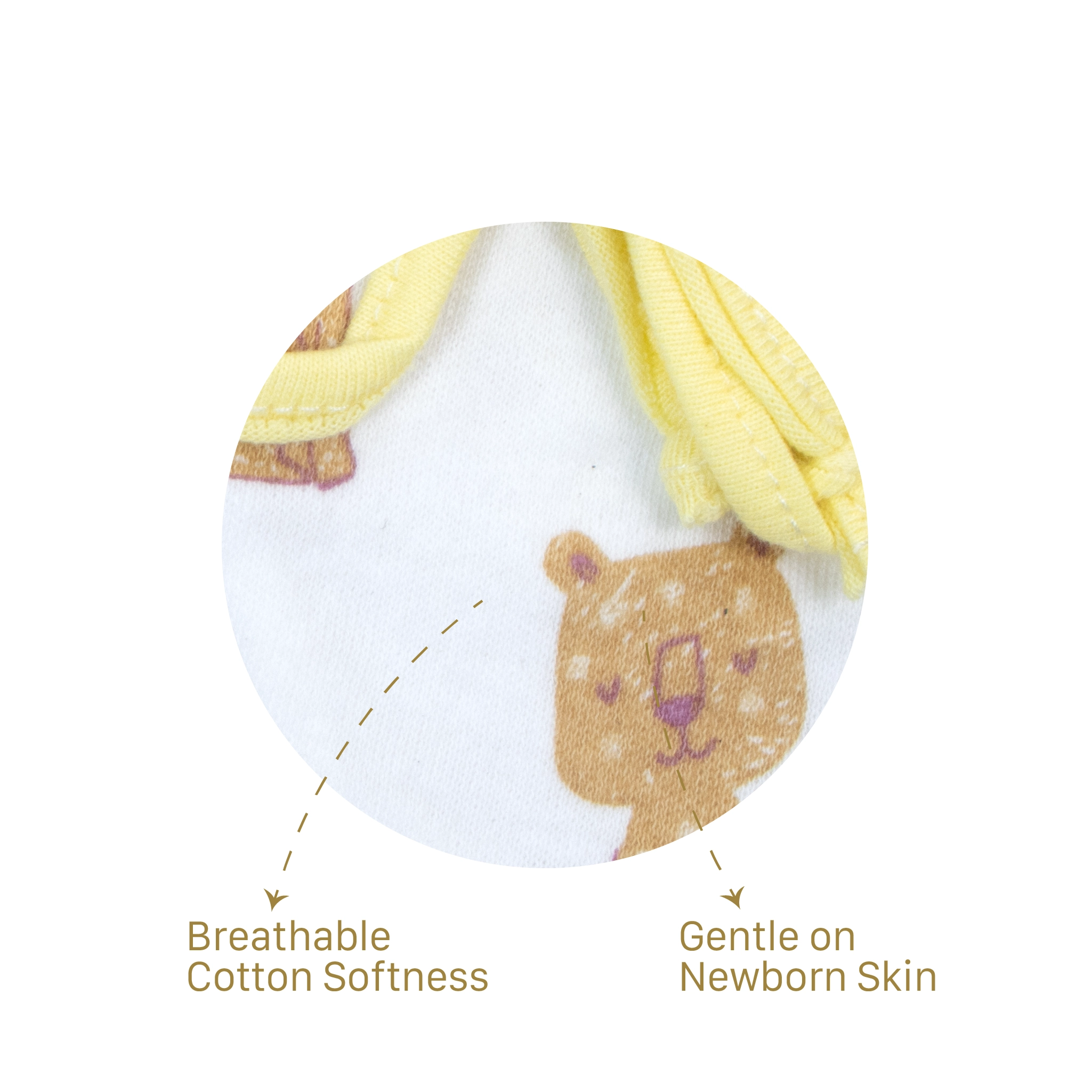 Ultra-Soft 100% Cotton Baby Mittens Set | Anti-Scratch Newborn Mittens (2-Pair Pack)