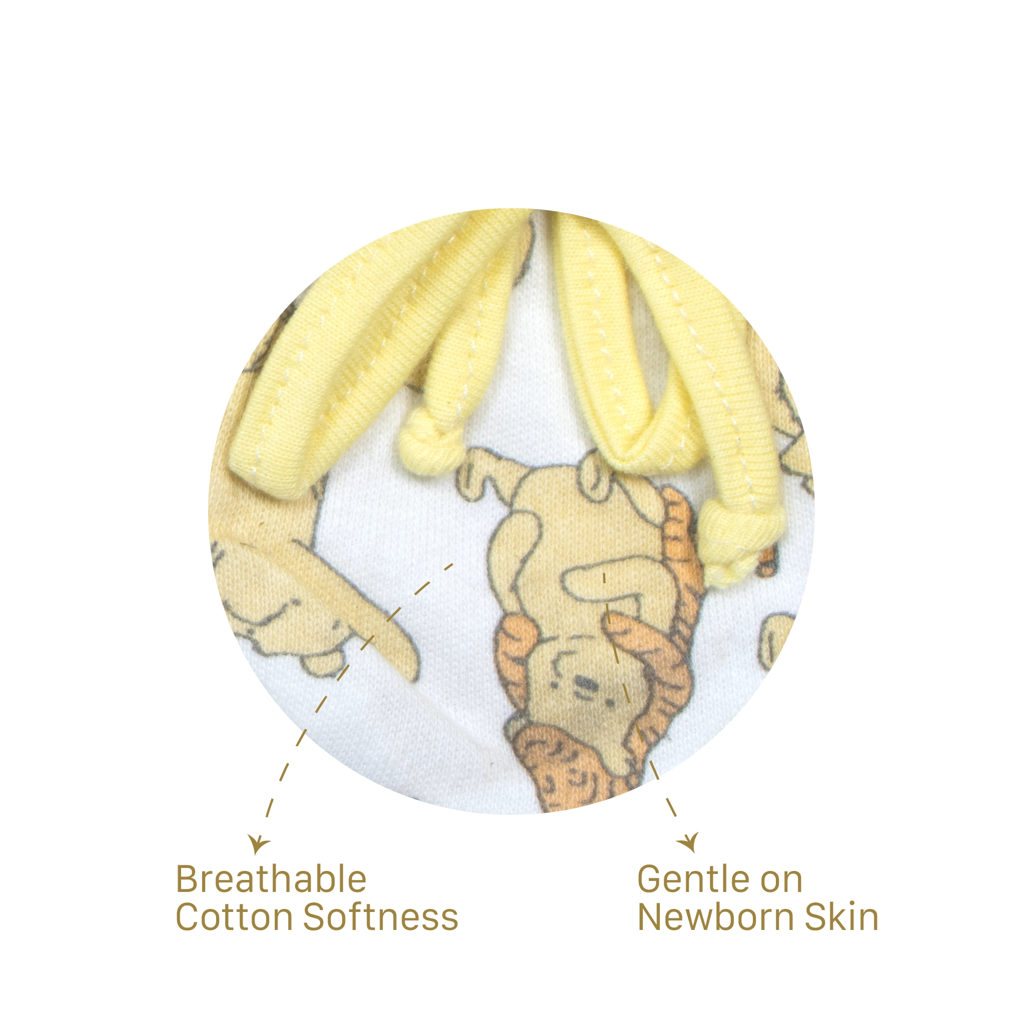 Ultra-Soft 100% Cotton Baby Mittens Set | Anti-Scratch Newborn Mittens (2-Pair Pack)