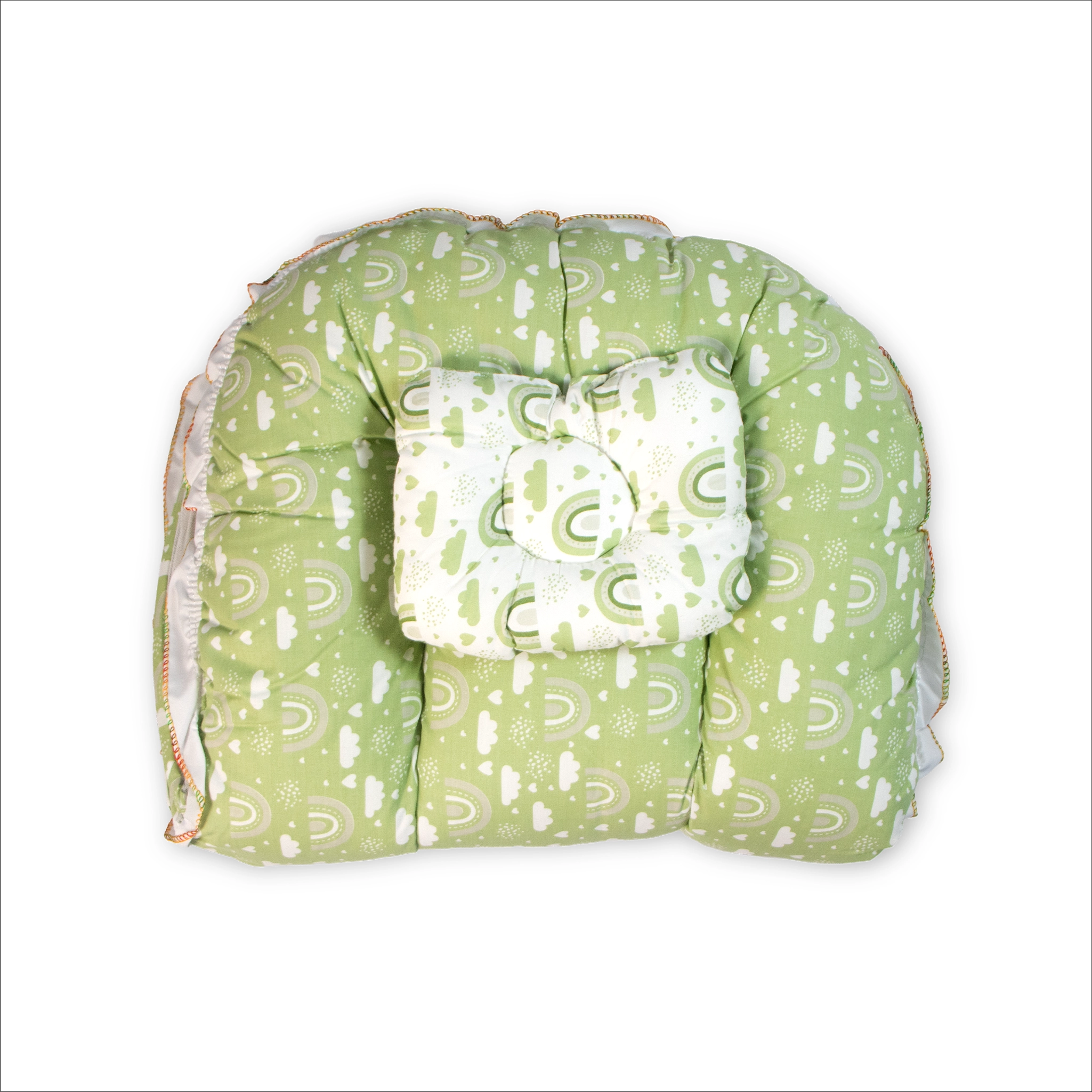 Premium Baby Bedding Set with Integrated Mosquito Net & Pillow | Portable Infant Mattress