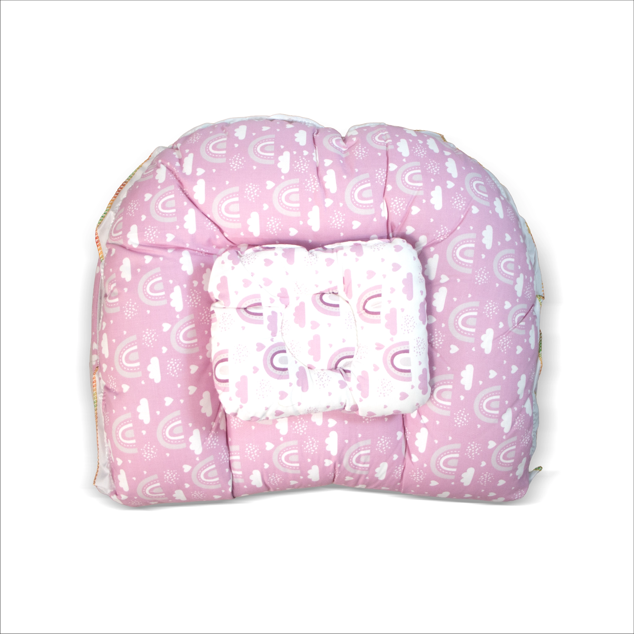 Premium Baby Bedding Set with Integrated Mosquito Net & Pillow | Portable Infant Mattress