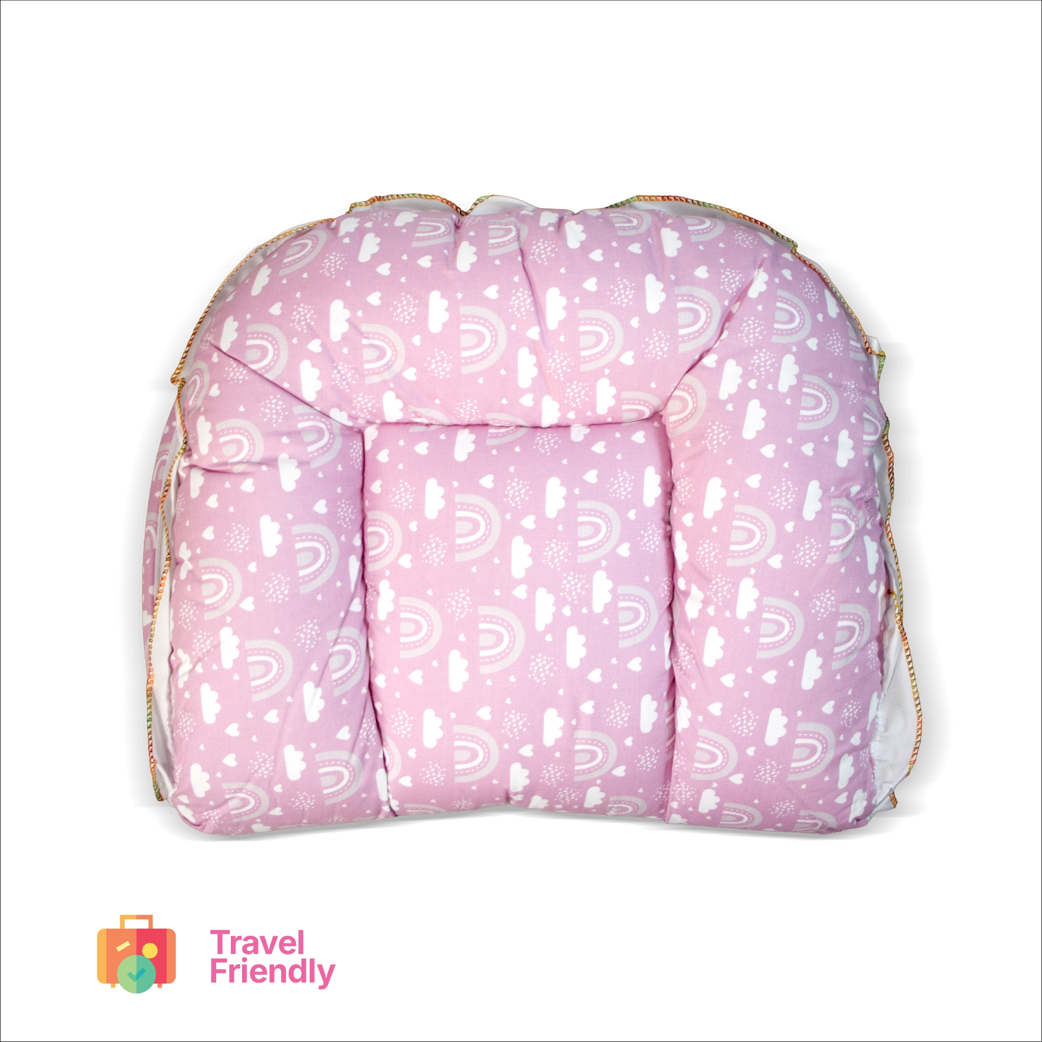 Premium Baby Bedding Set with Integrated Mosquito Net & Pillow | Portable Infant Mattress