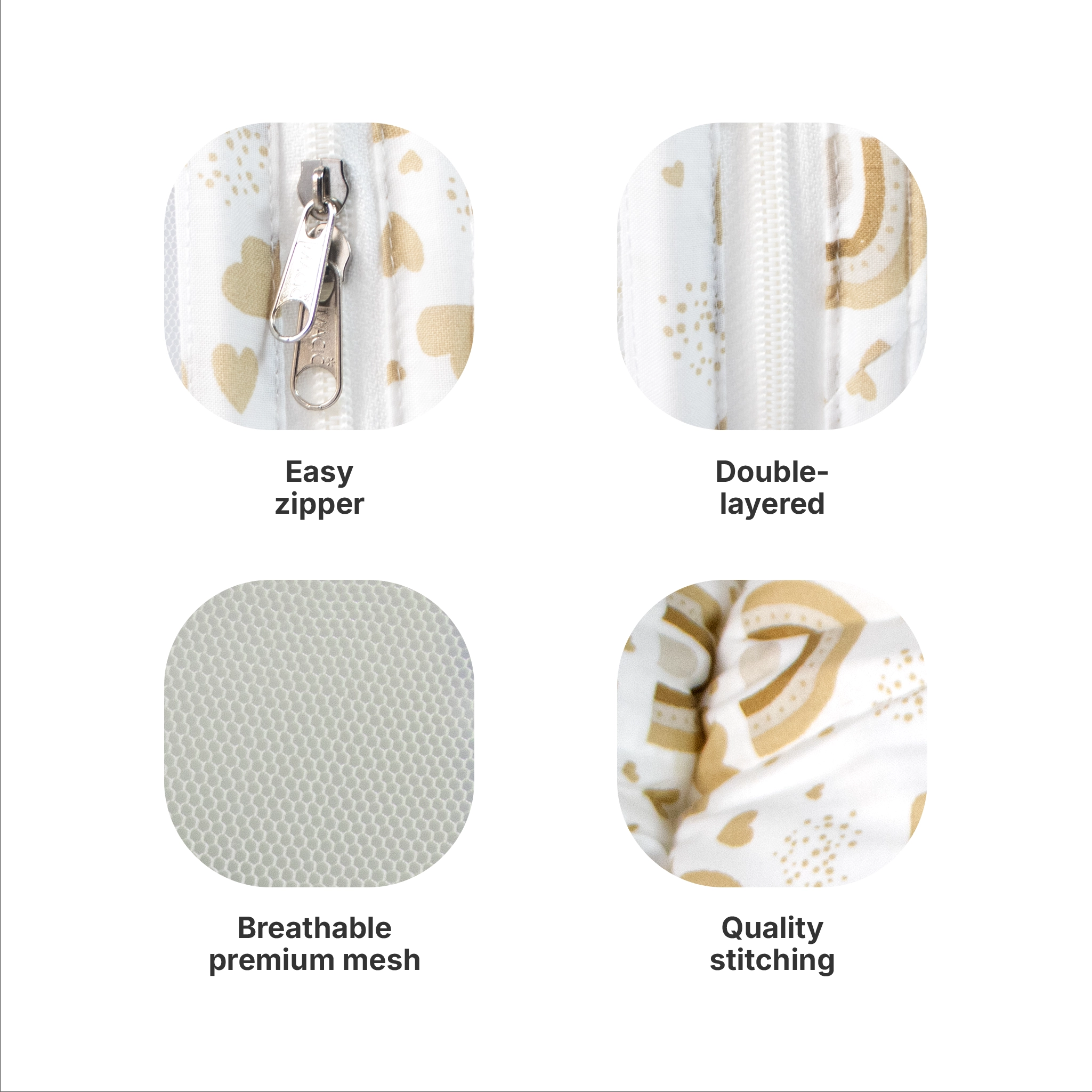 Premium Baby Bedding Set with Integrated Mosquito Net & Pillow | Portable Infant Mattress