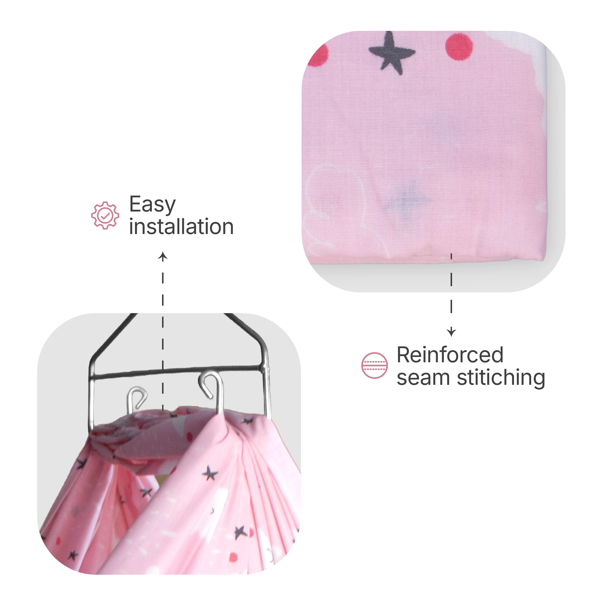 Premium 100% Cotton Hooded Baby Hammock Cradle Cloth
