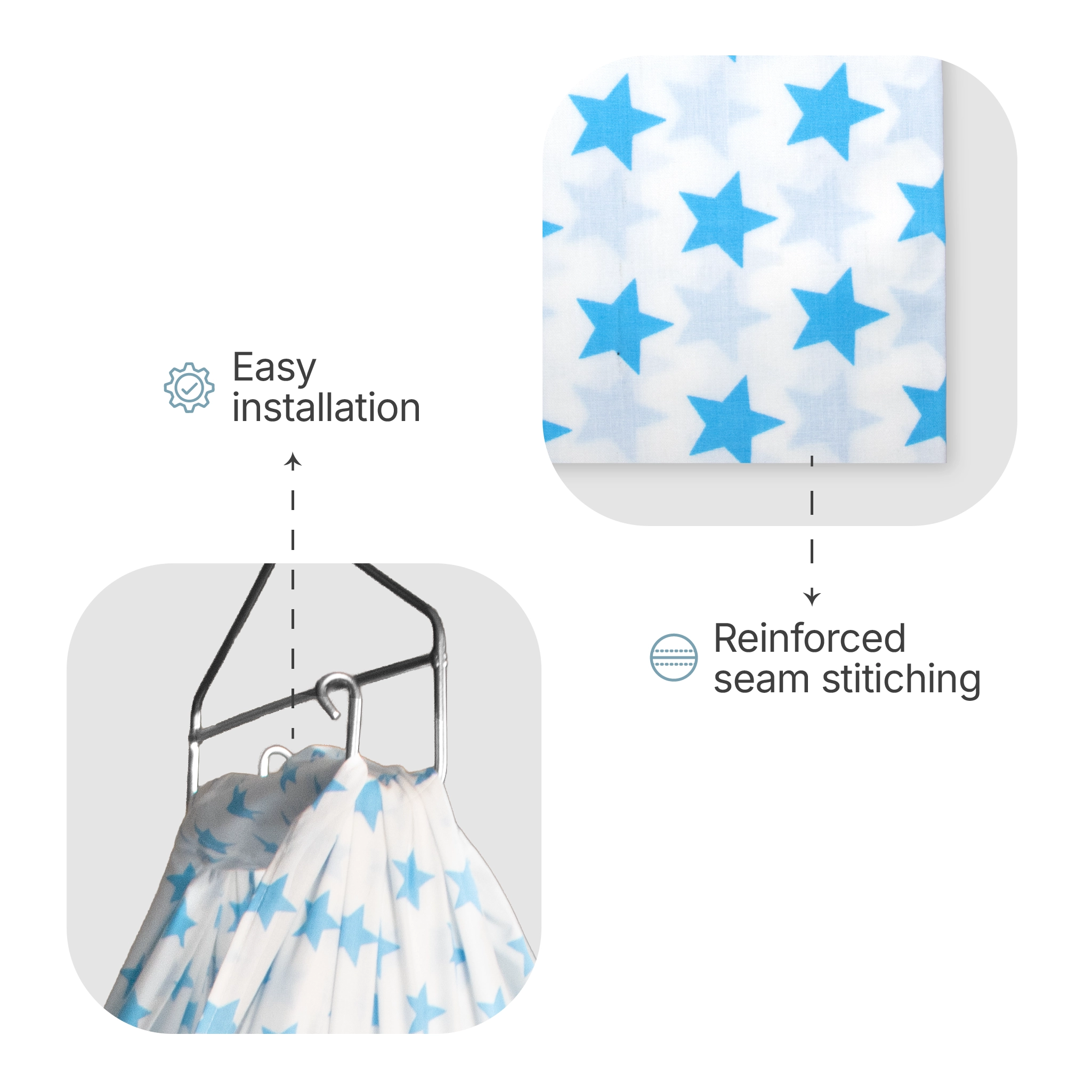 Premium 100% Cotton Hooded Baby Hammock Cradle Cloth