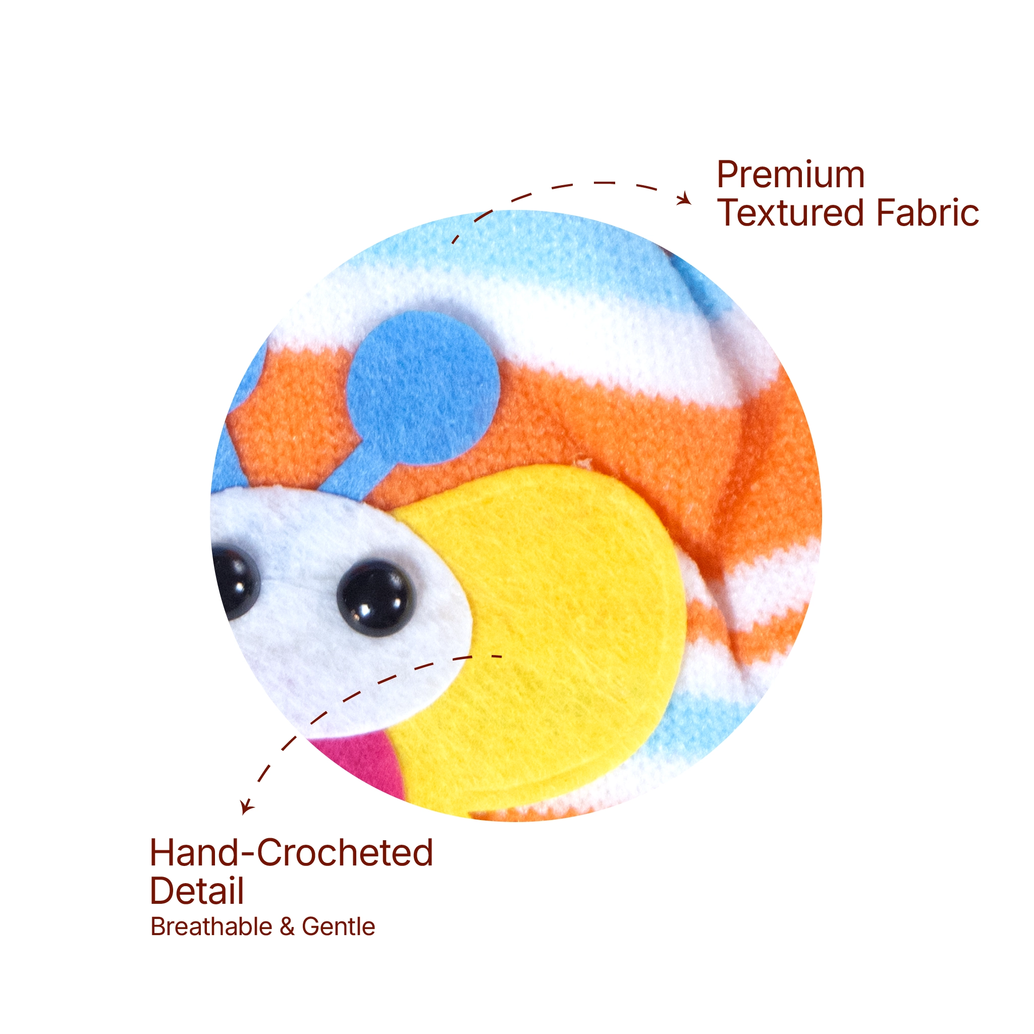 Kids Cute Striped Knitted Beanie Hat with Butterfly Motif – Warm Winter Cap for Infants & Toddlers