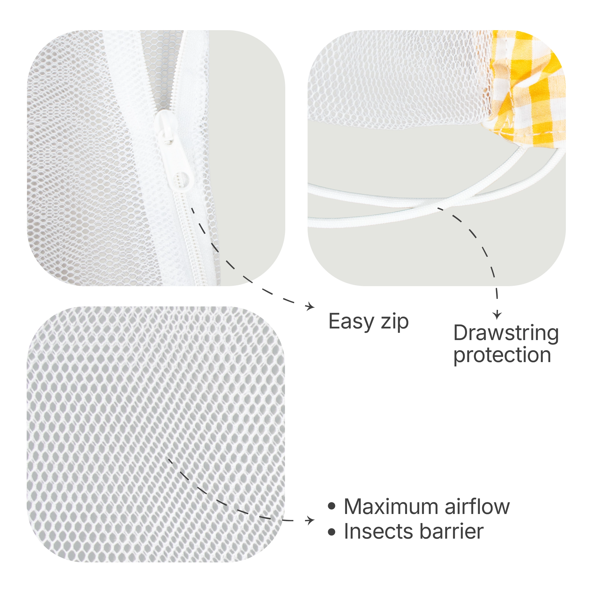 Premium Hanging Cradle Mosquito Net with Decorative Border & Hanging Stars