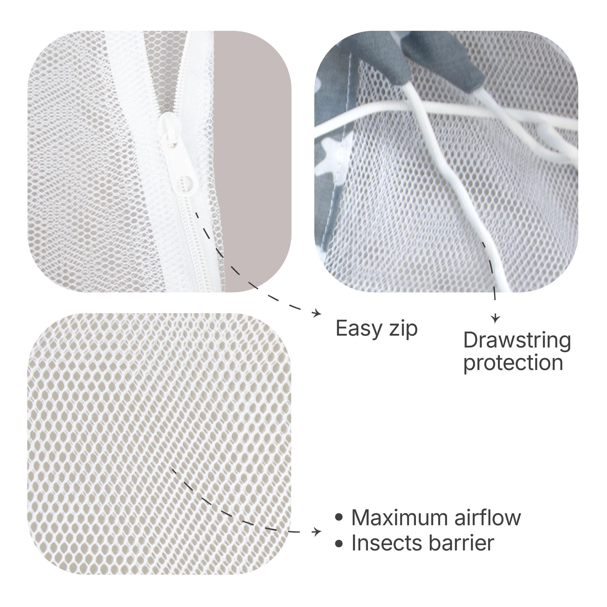 Premium Hanging Cradle Mosquito Net with Decorative Border & Hanging Stars