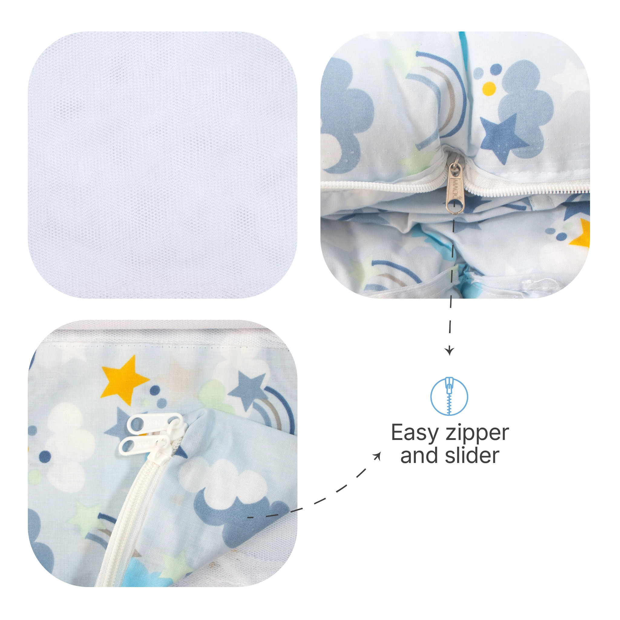 Premium Baby Hammock Cradle Combo | Attached Bed & Protective Mosquito Net