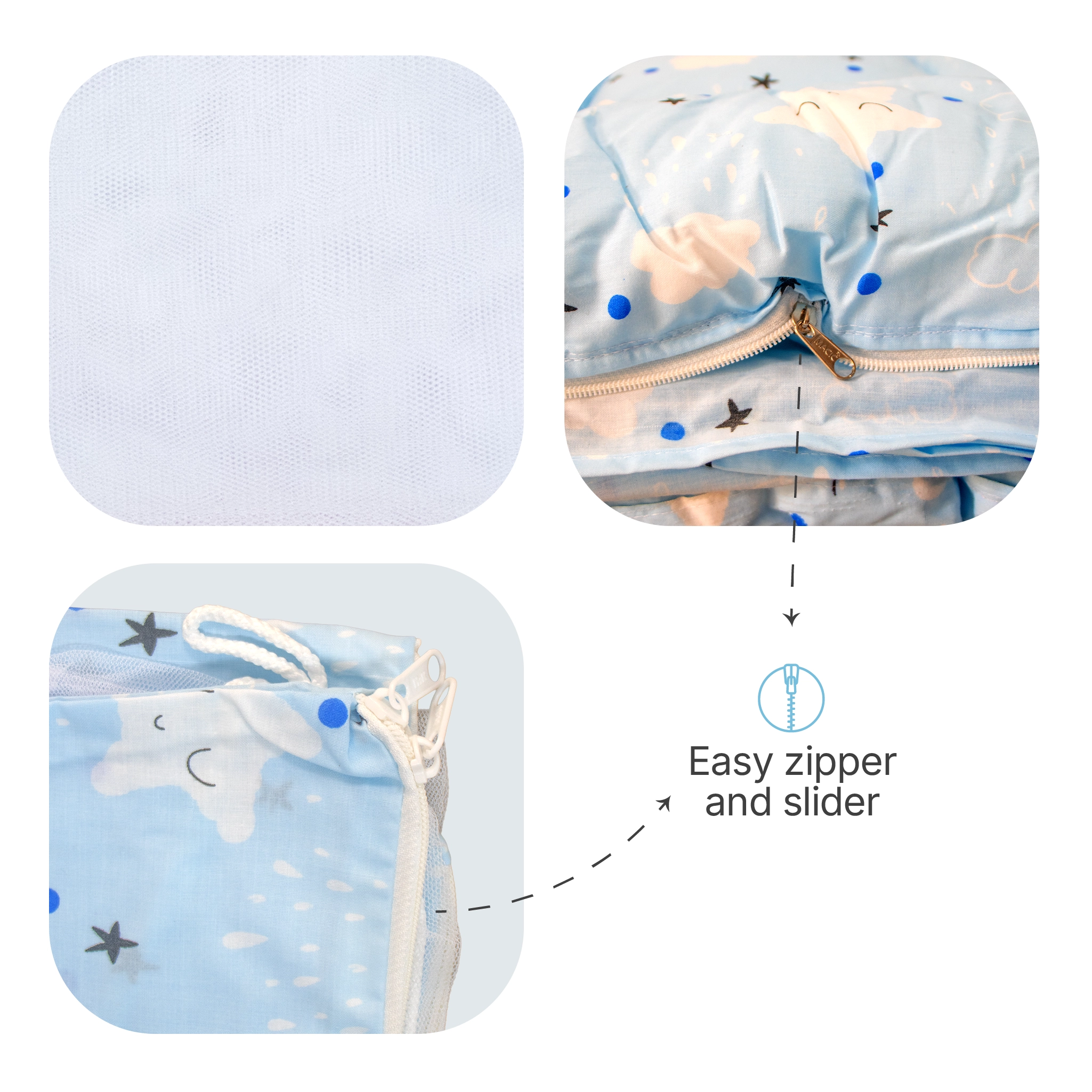 Premium Baby Hammock Cradle Combo | Attached Bed & Protective Mosquito Net
