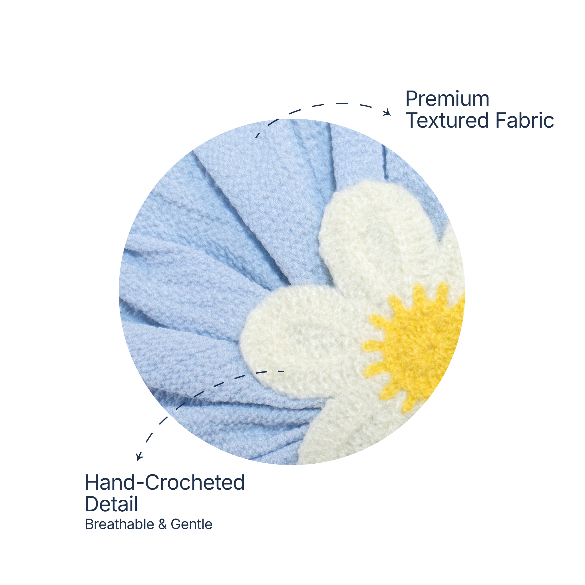 Daisy Floral Baby Turban Cap Combo - Pack of 2 Soft Pleated Headwraps