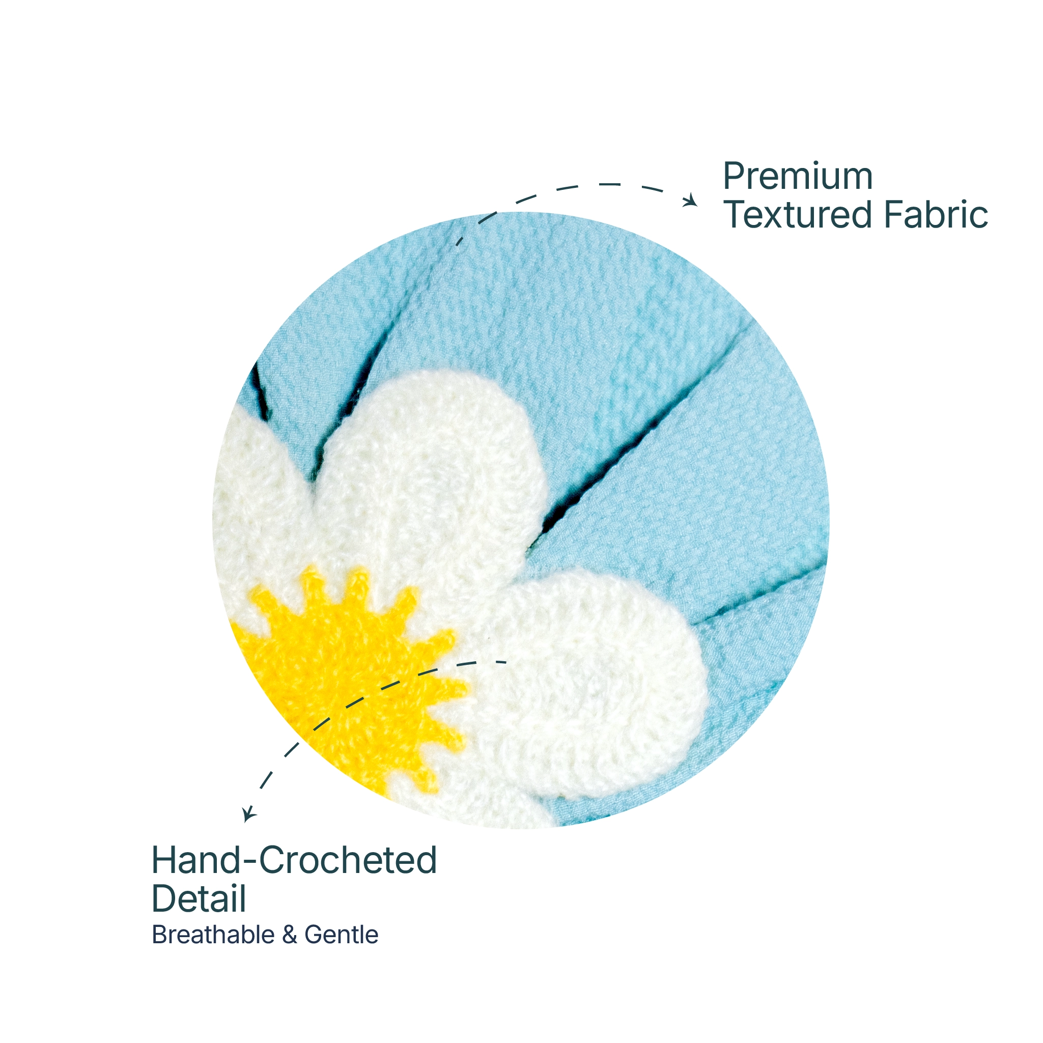 Daisy Floral Baby Turban Cap Combo - Pack of 2 Soft Pleated Headwraps